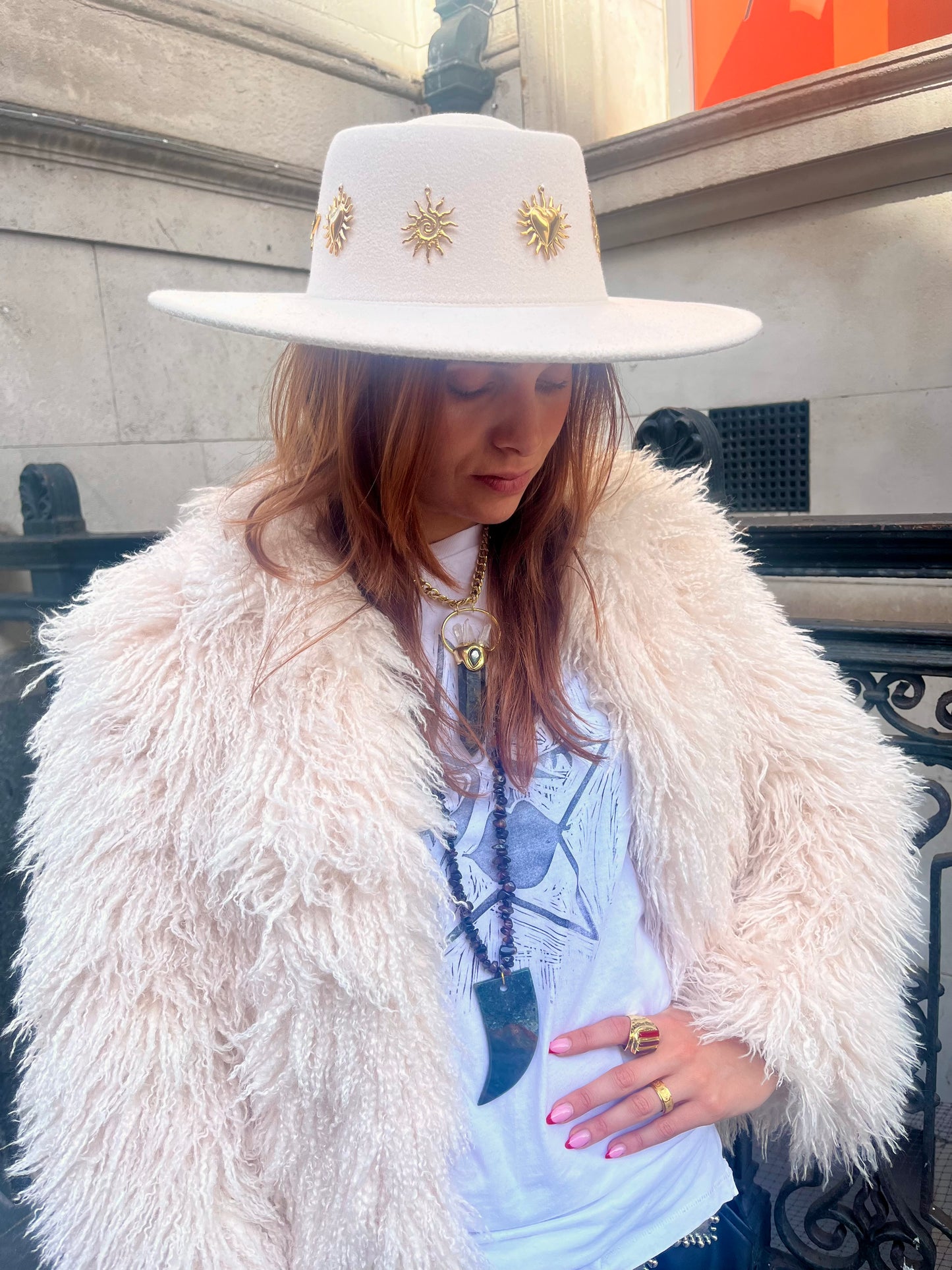 Solaris Charm Adjustable Cream Western Hat
