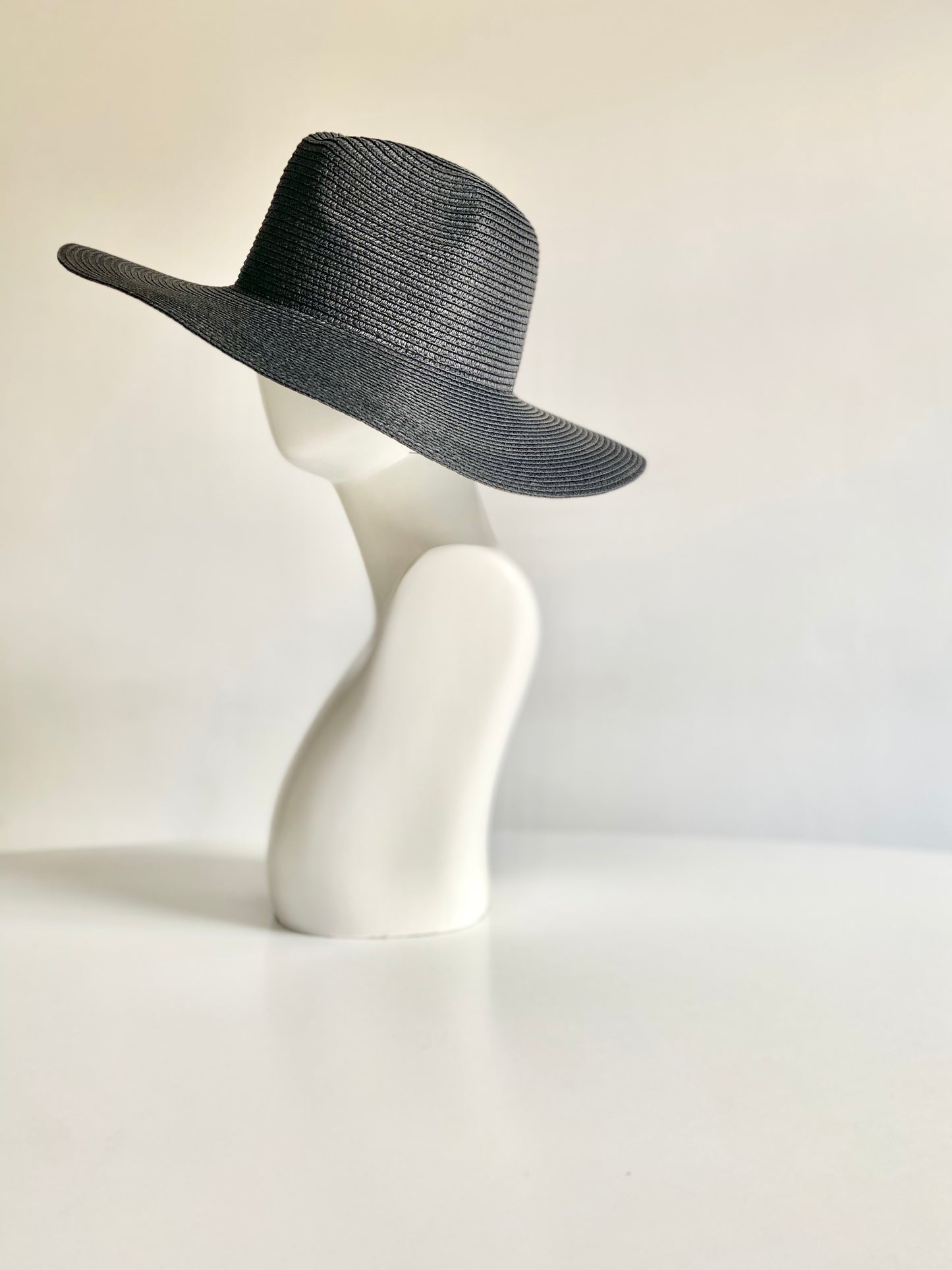 Summer Basics Wide Brim Fedora – Black