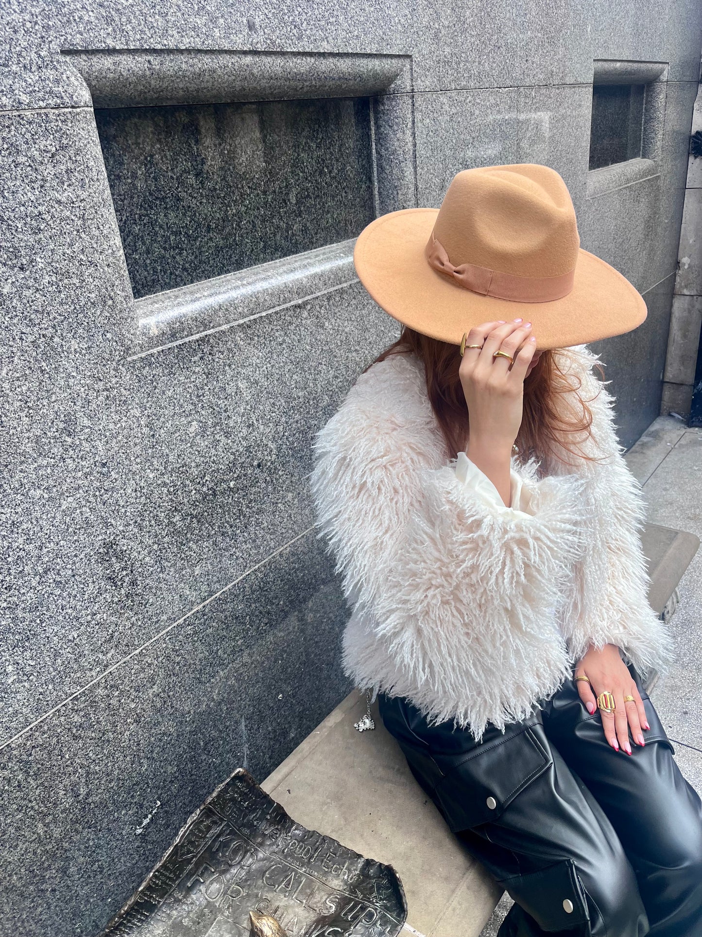 Sandstone Wide Brim Fedora – Moon Coven Emblem