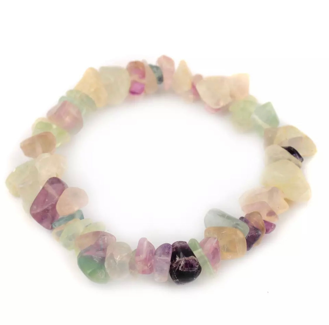 π Fluorite Crystal Chip Bracelet
