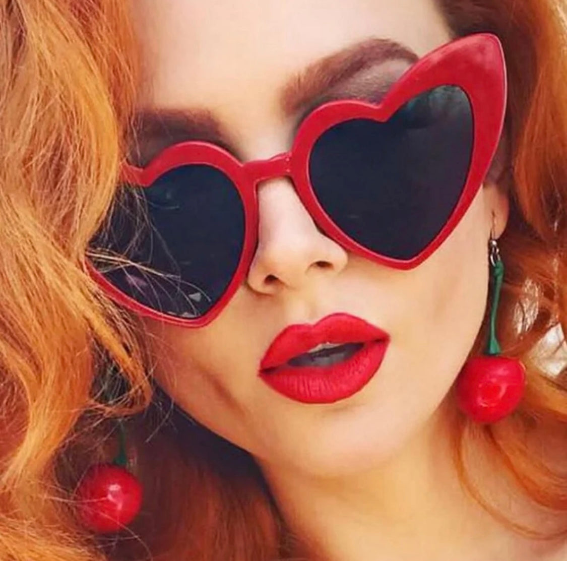 Red Love Heart Sunglasses
