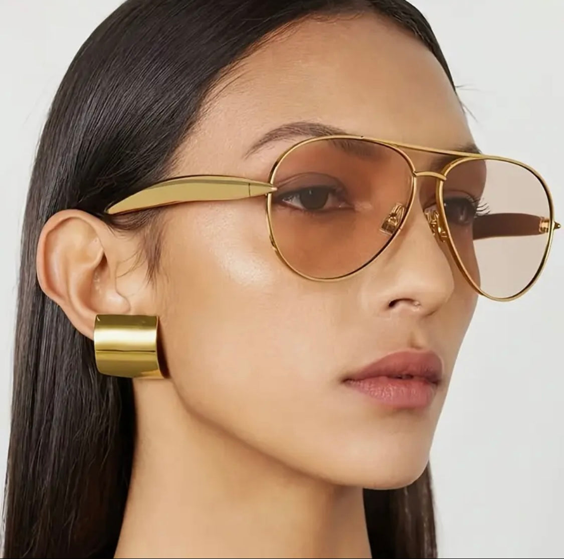 Zara Silver Aviator Sunglasses – Metal Frame with Dark Tinted Lenses