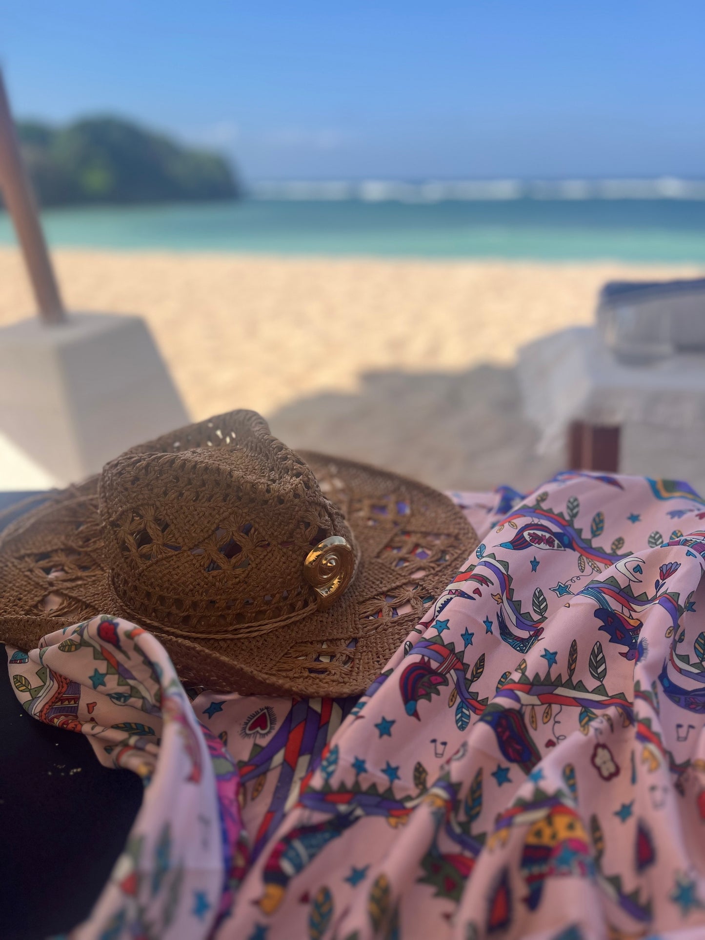 Beige Straw Cowboy Hat – Adjustable Boho Western Style