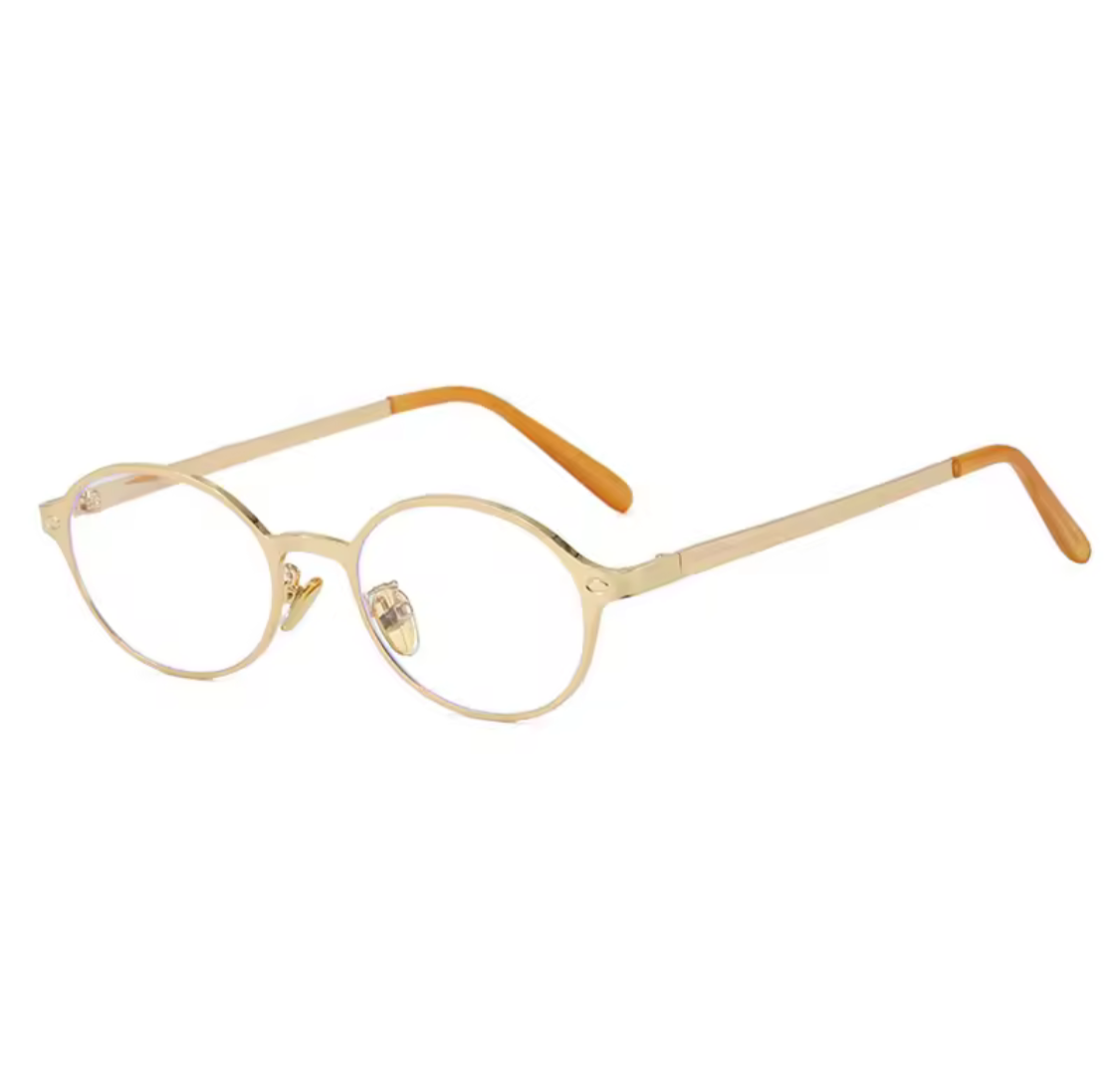 Kelly 90s Metal Frame Anti Blue Light Glasses – Black