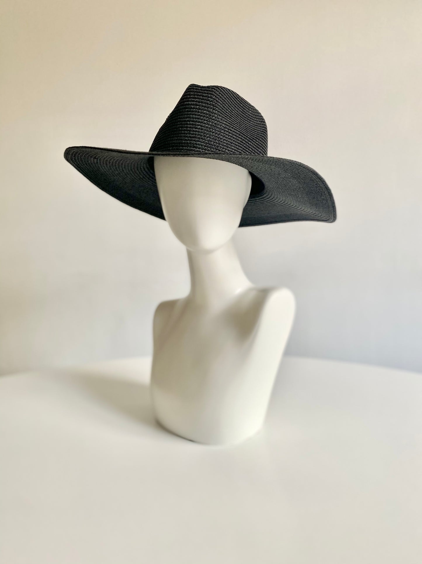 Summer Basics Wide Brim Fedora – Black
