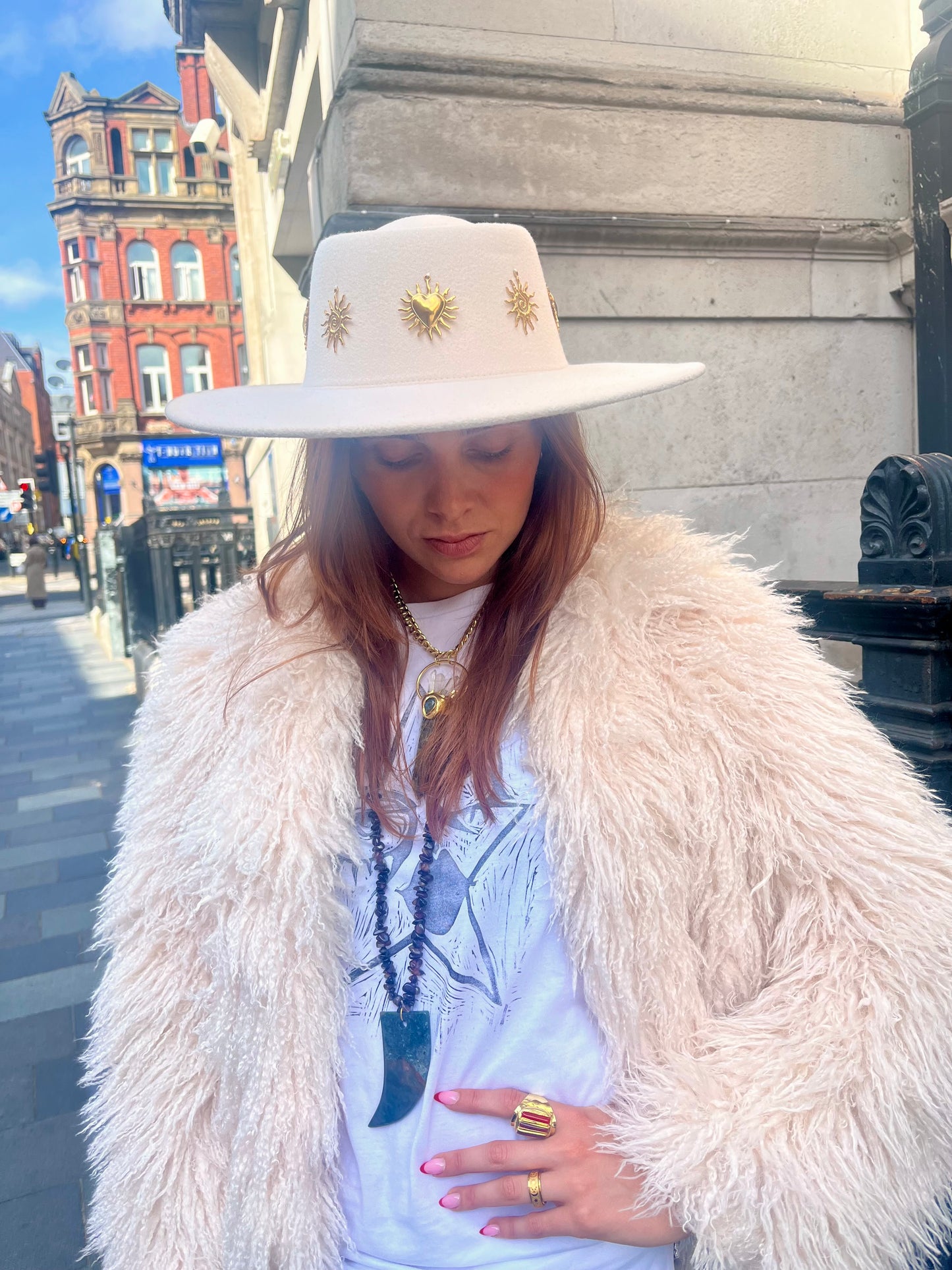 Solaris Charm Adjustable Cream Western Hat