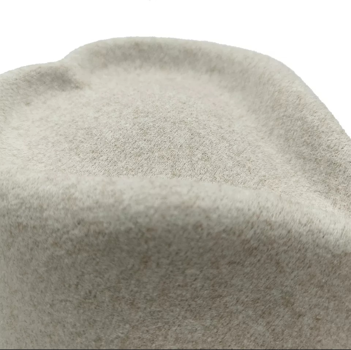 Ivory Heart Crown Fedora – Wool Wide Brim (Adjustable)