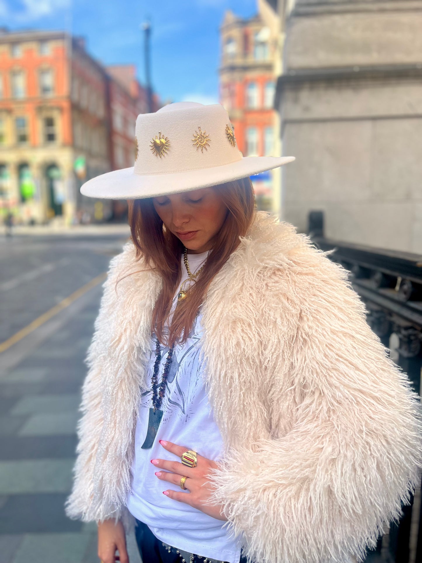 Solaris Charm Adjustable Cream Western Hat