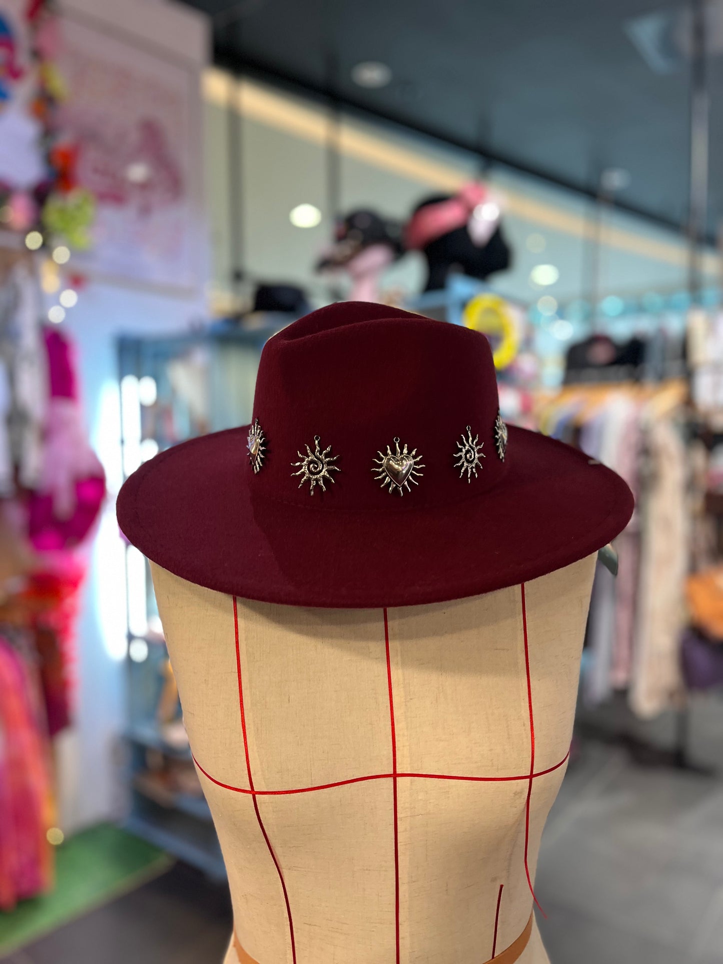 Solaris Burgundy Sun Fedora