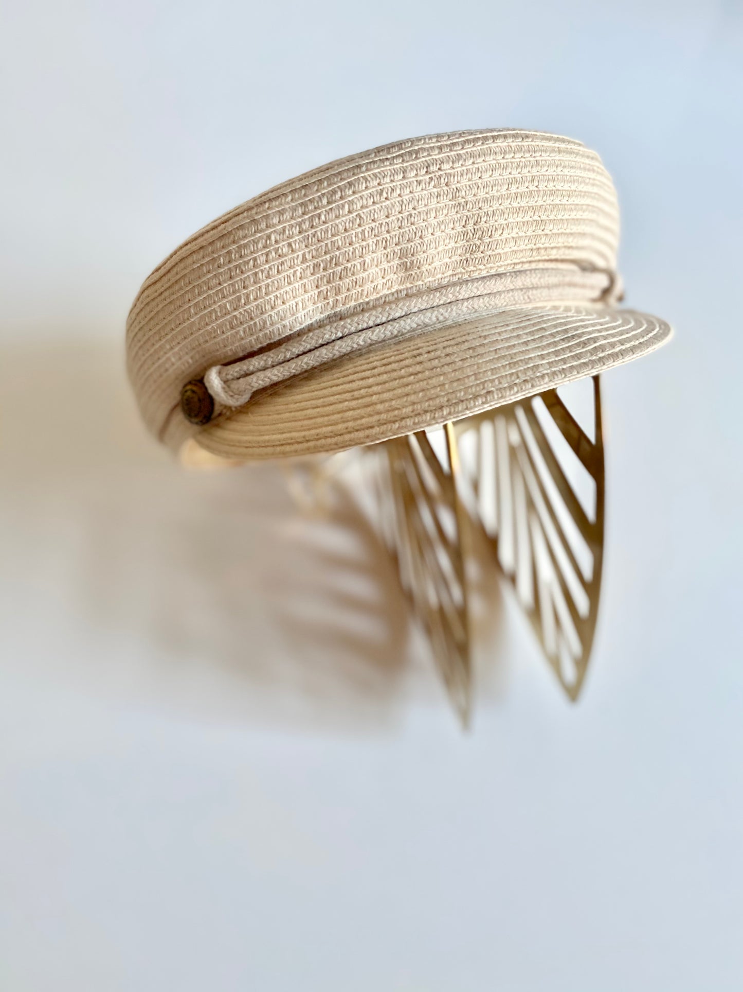 Cream Textured Baker Boy Cap – Vintage Charm