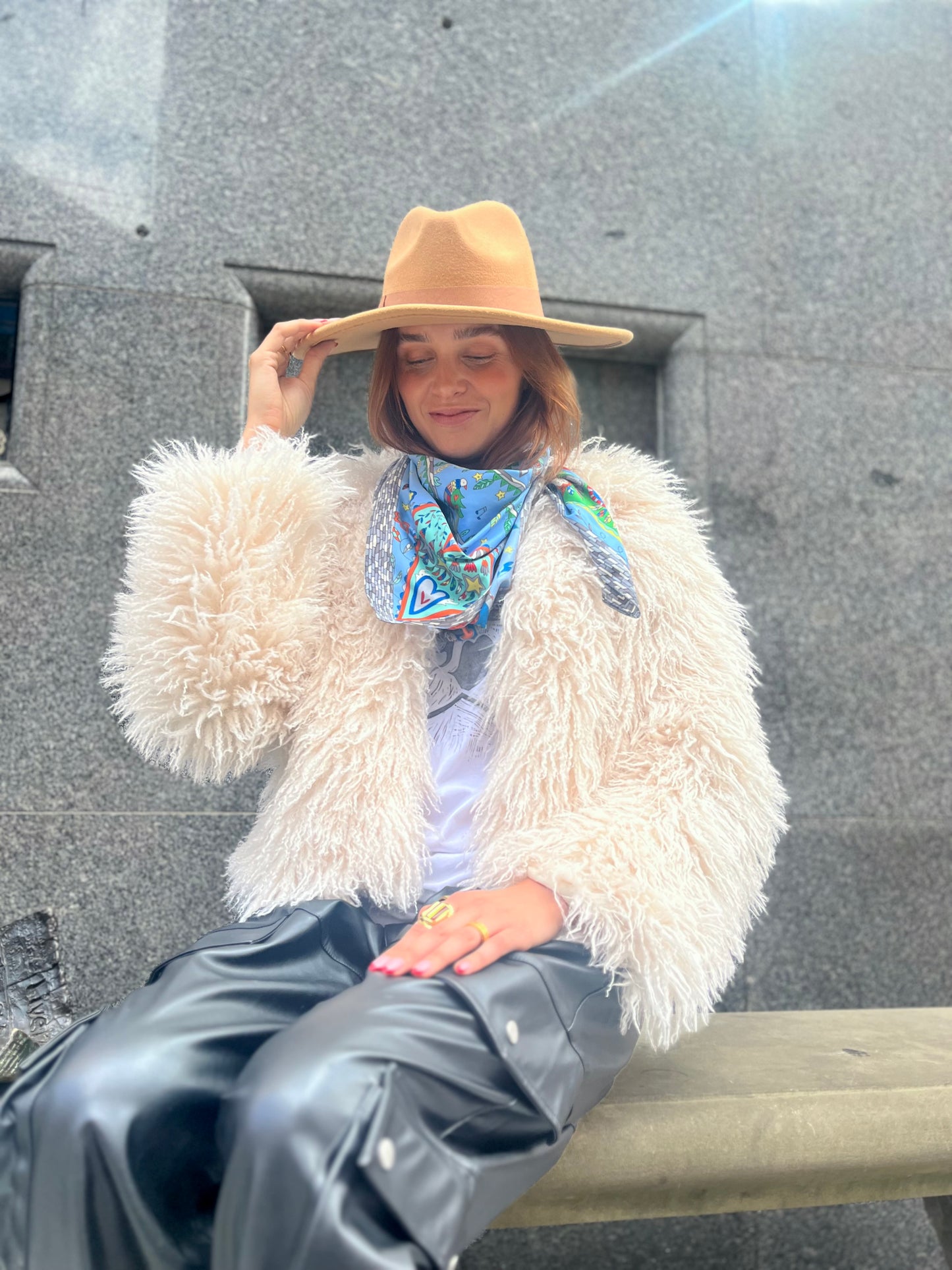 Mystic Garden Satin Scarf Collection – Blue 90x90cm