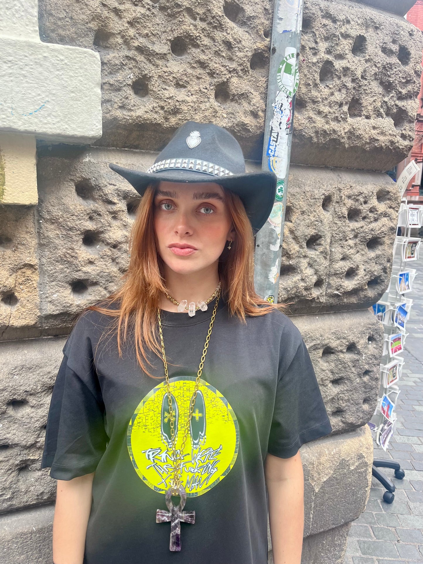 π₯ Midnight Rider Studded Cowboy Hat β Black Adjustable
