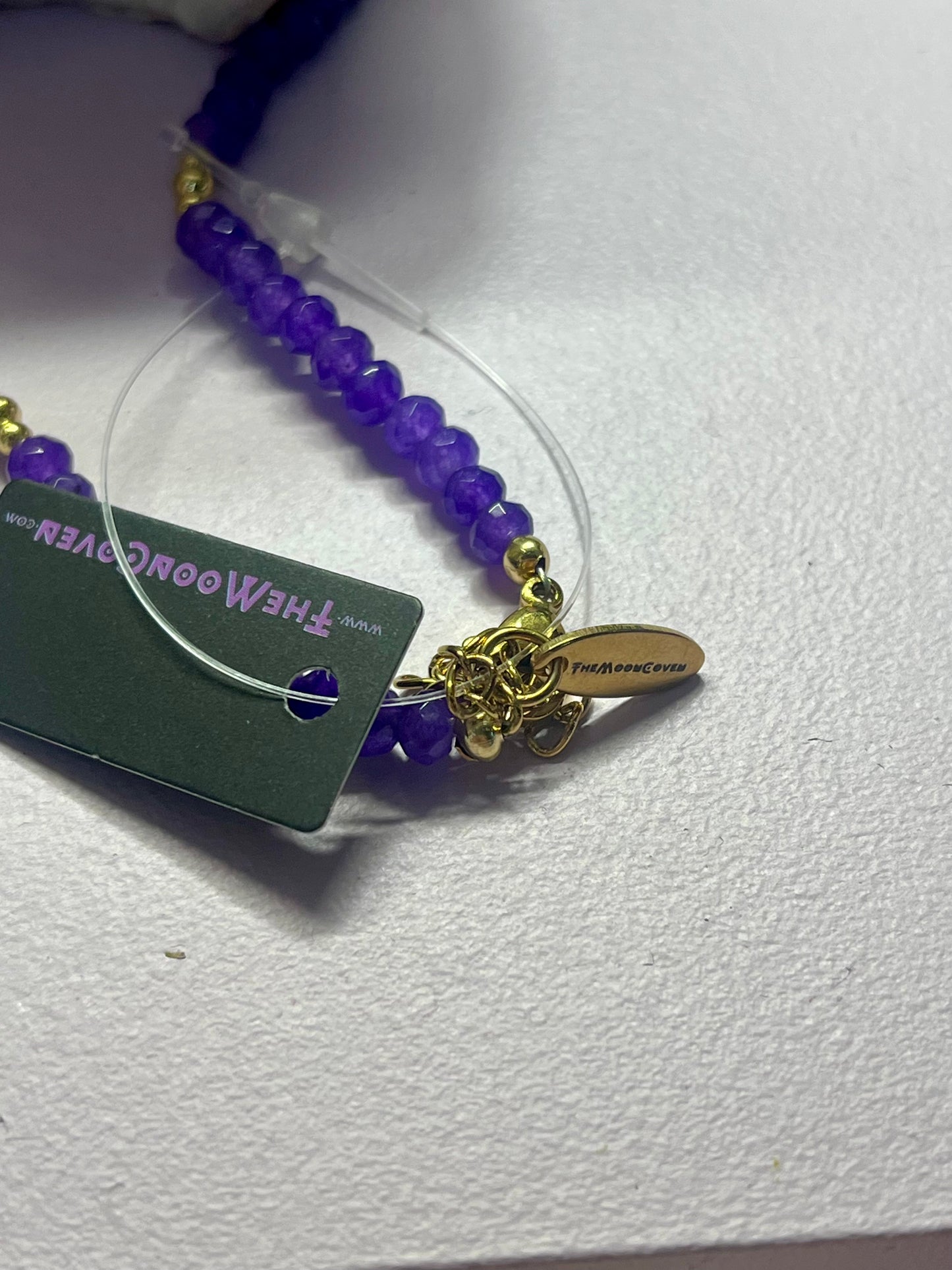 ✨ Amethyst Faceted Bead Necklace with Gold Detailing ✨