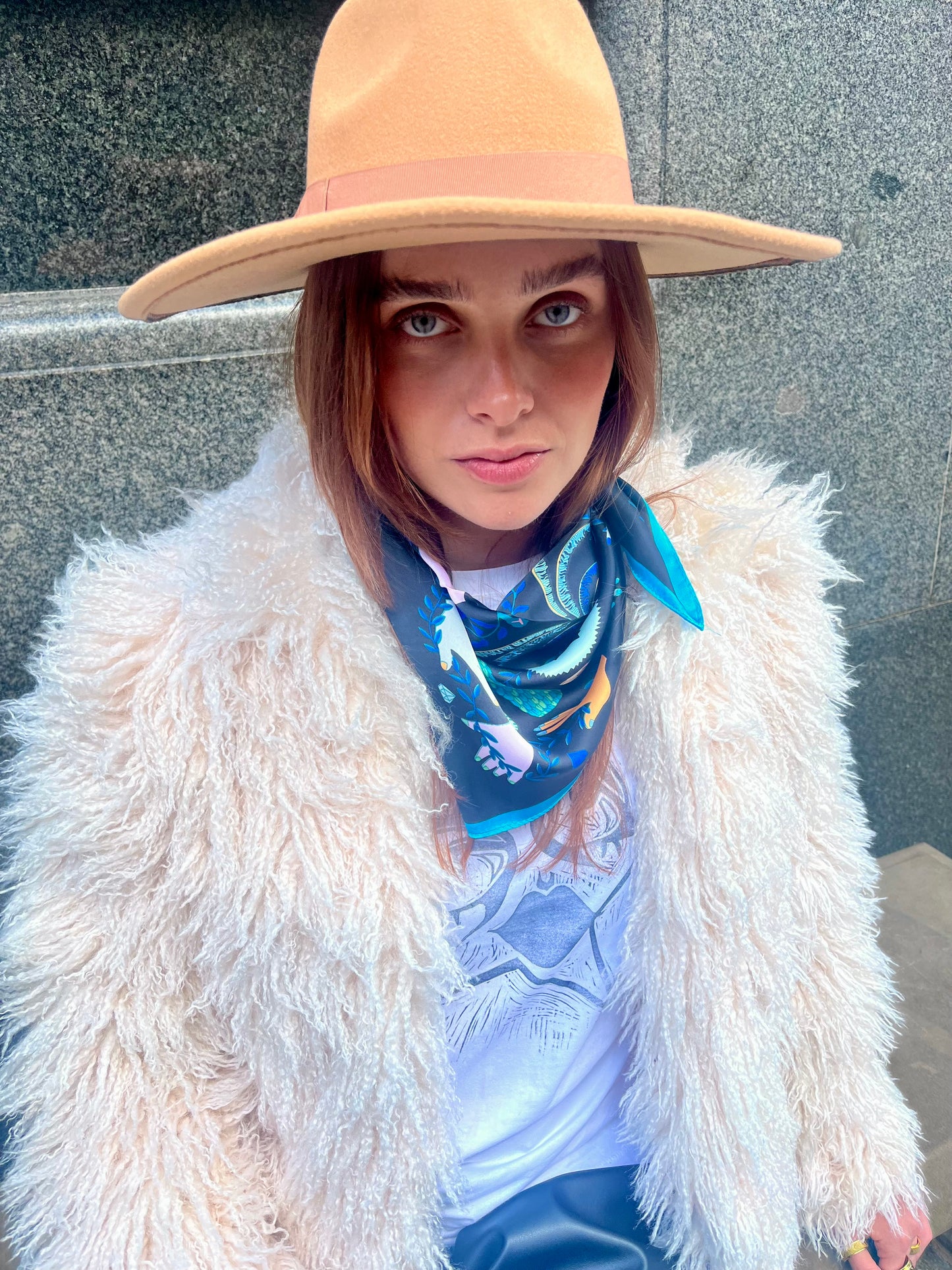 Sandstone Wide Brim Fedora – Moon Coven Emblem