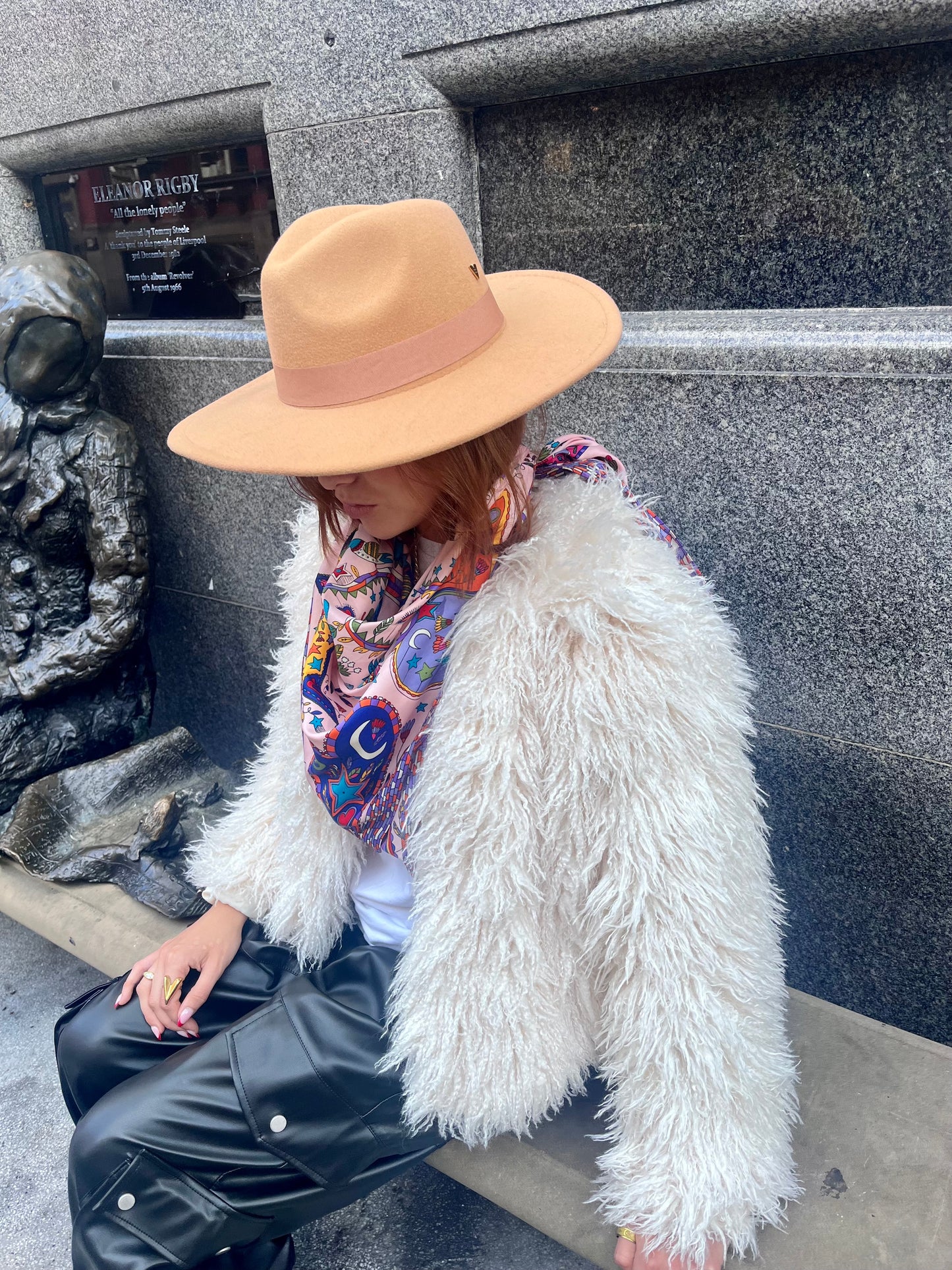 Sandstone Wide Brim Fedora – Moon Coven Emblem