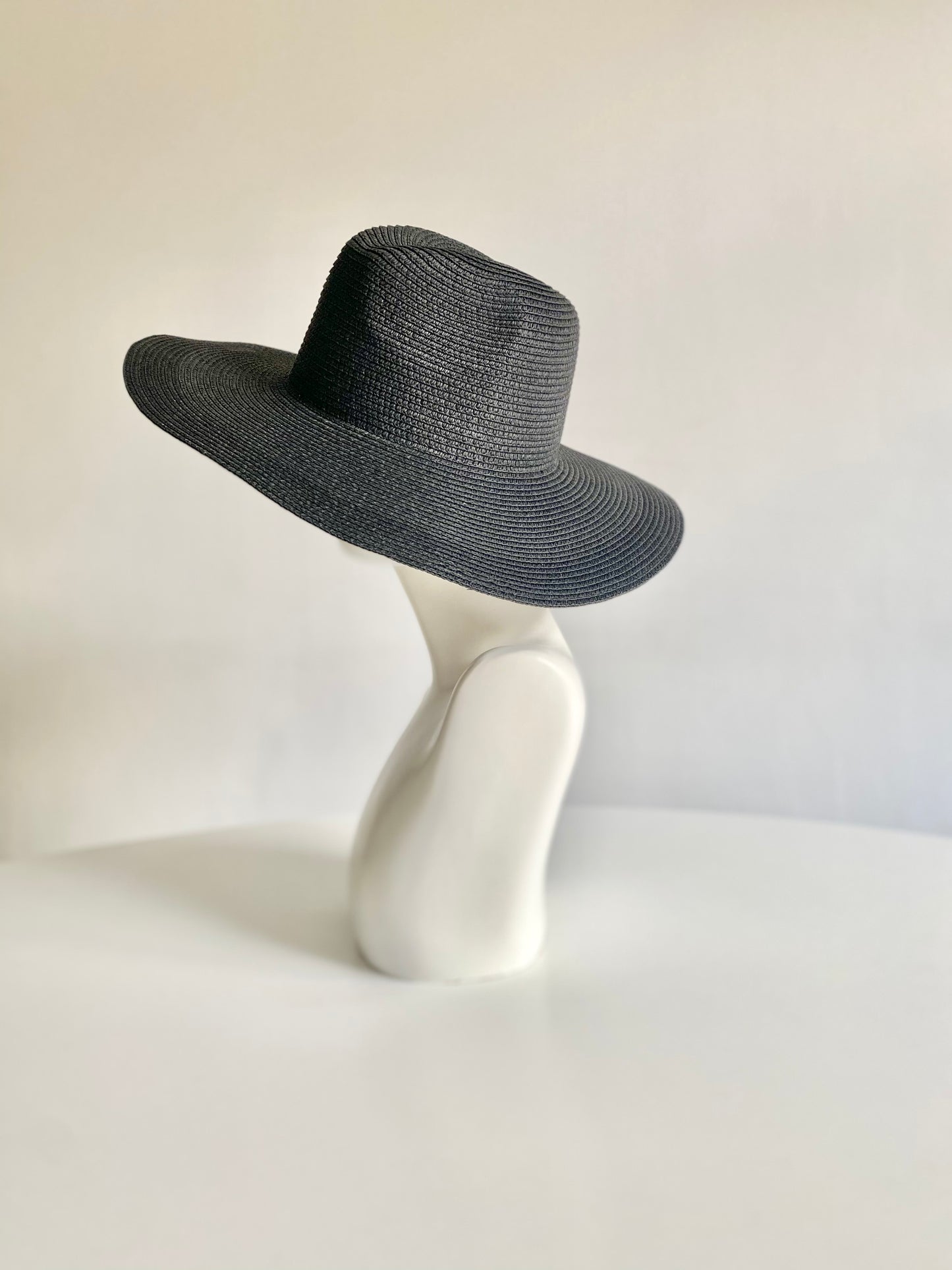 Summer Basics Wide Brim Fedora – Black