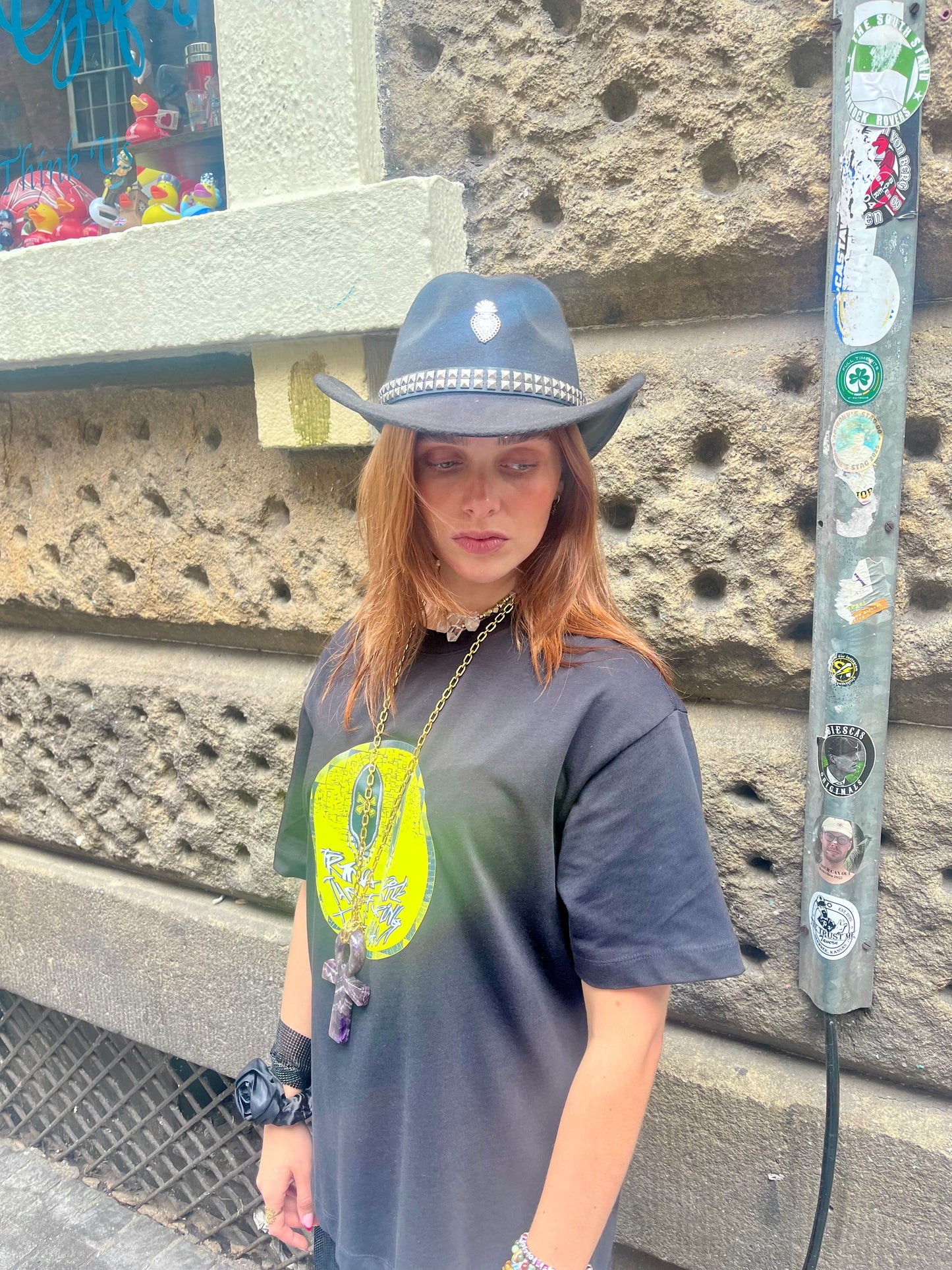π₯ Midnight Rider Studded Cowboy Hat β Black Adjustable