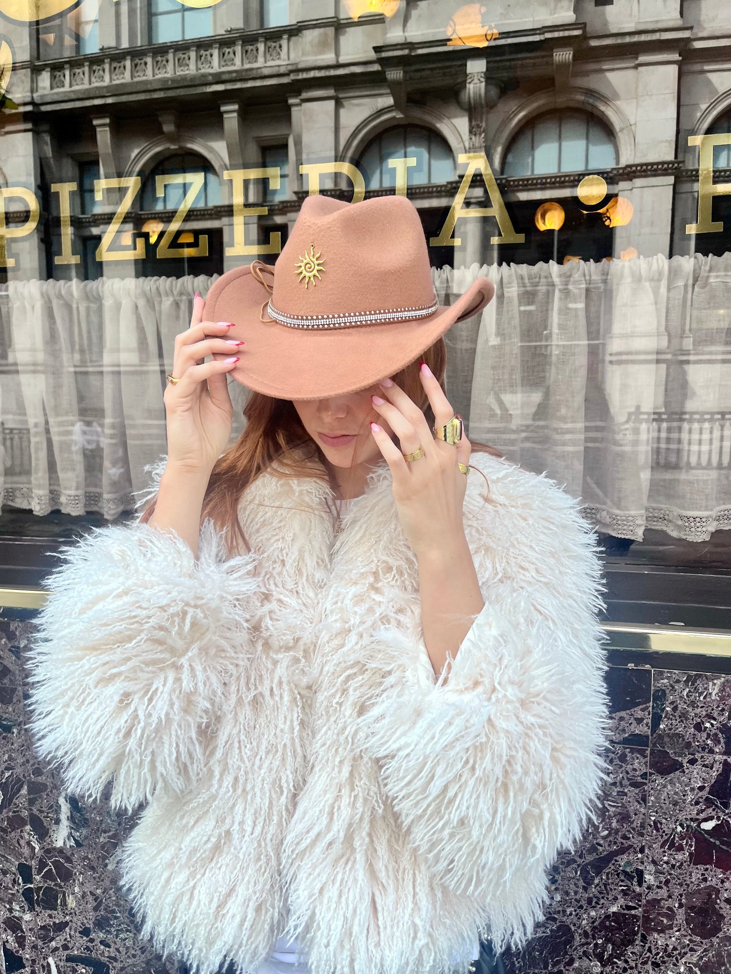 Tan Desert Dancer Cowboy Hat – Crystal Charm Trim