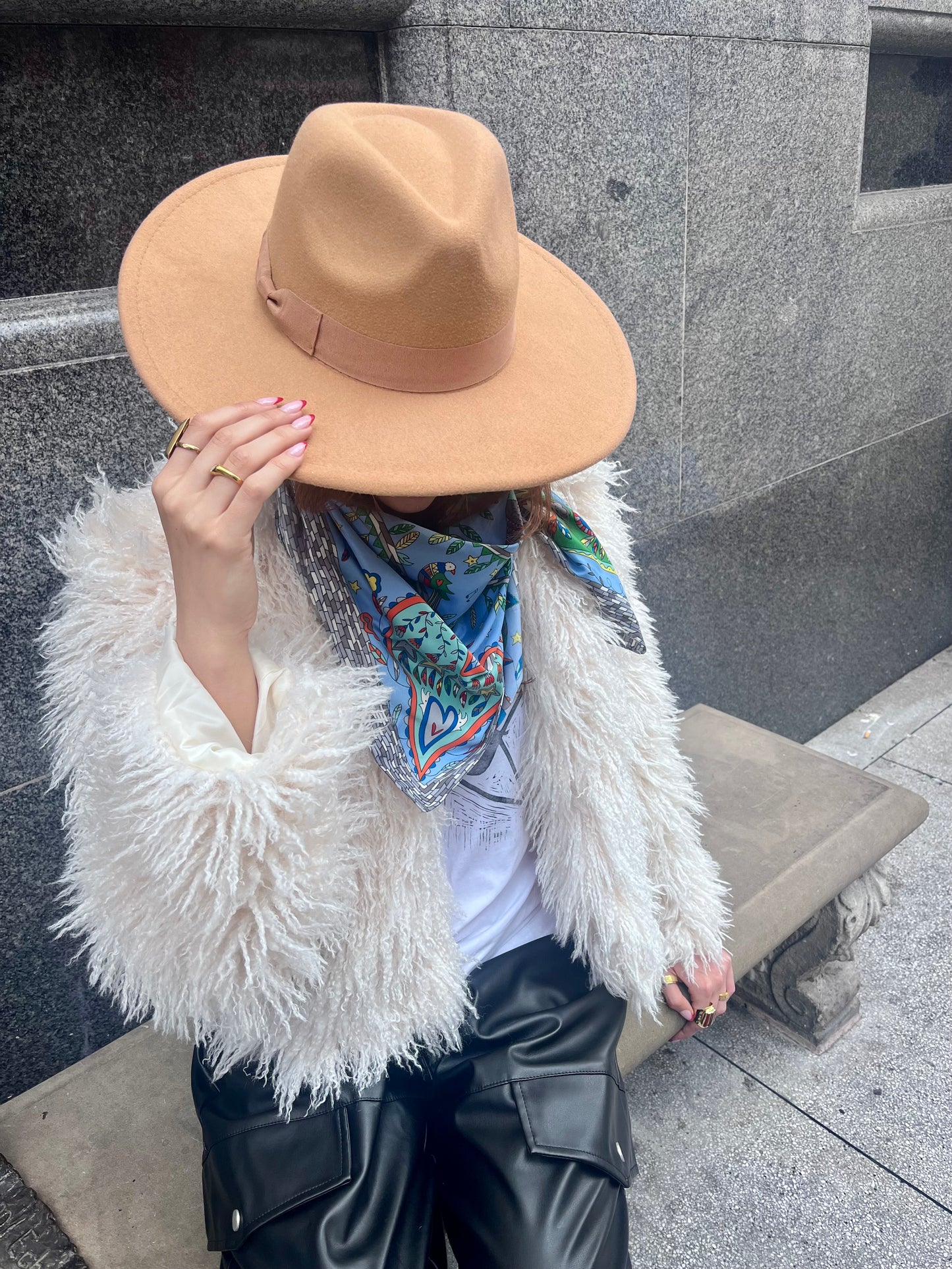Sandstone Wide Brim Fedora – Moon Coven Emblem