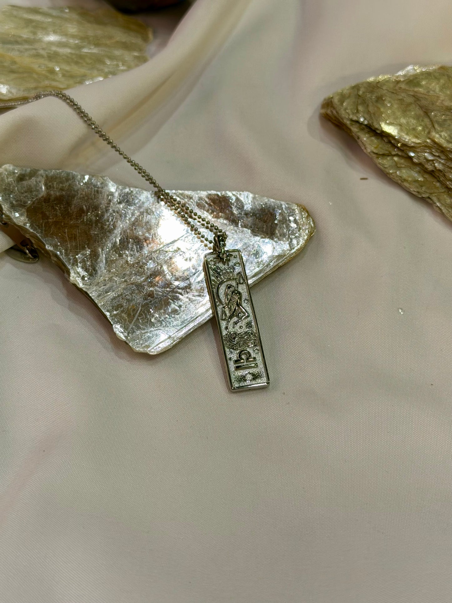 Gemini Zodiac Amulet Necklace Silver Waterproof Stainless Steel
