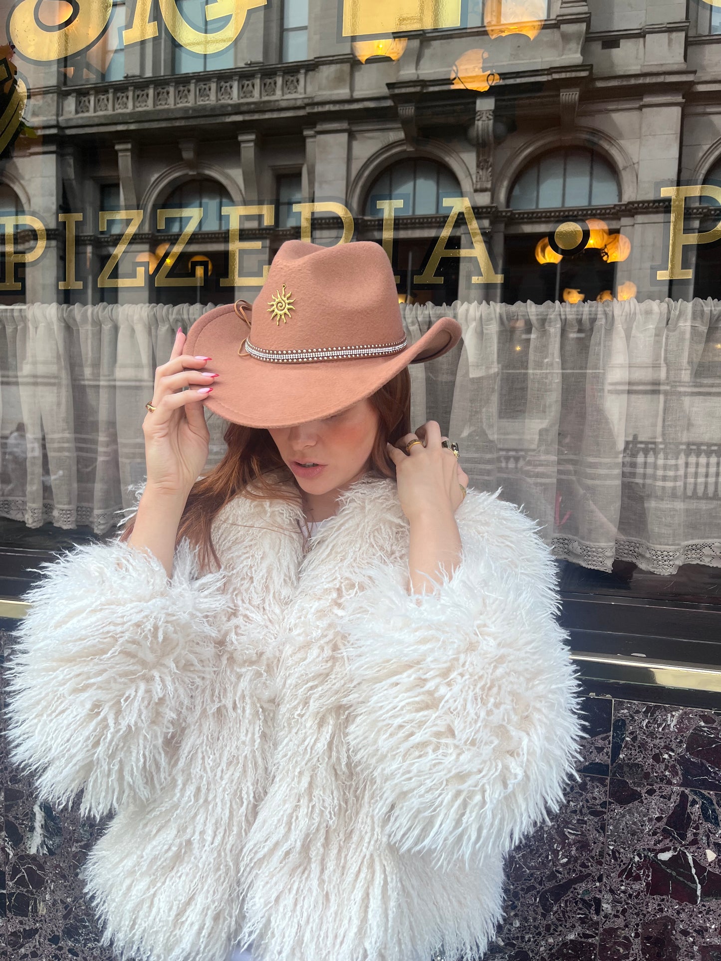 Tan Desert Dancer Cowboy Hat – Crystal Charm Trim