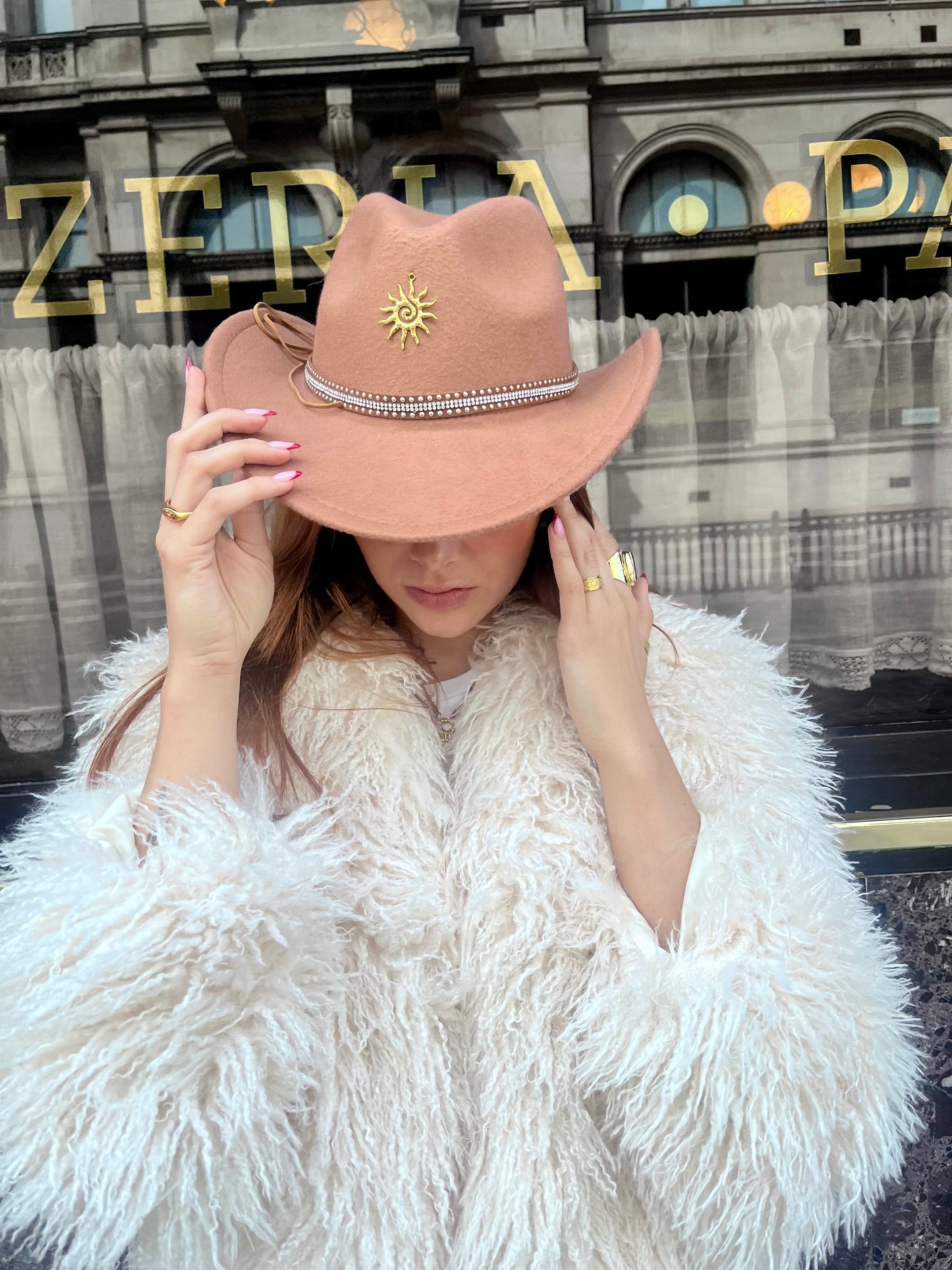 Tan Desert Dancer Cowboy Hat – Crystal Charm Trim