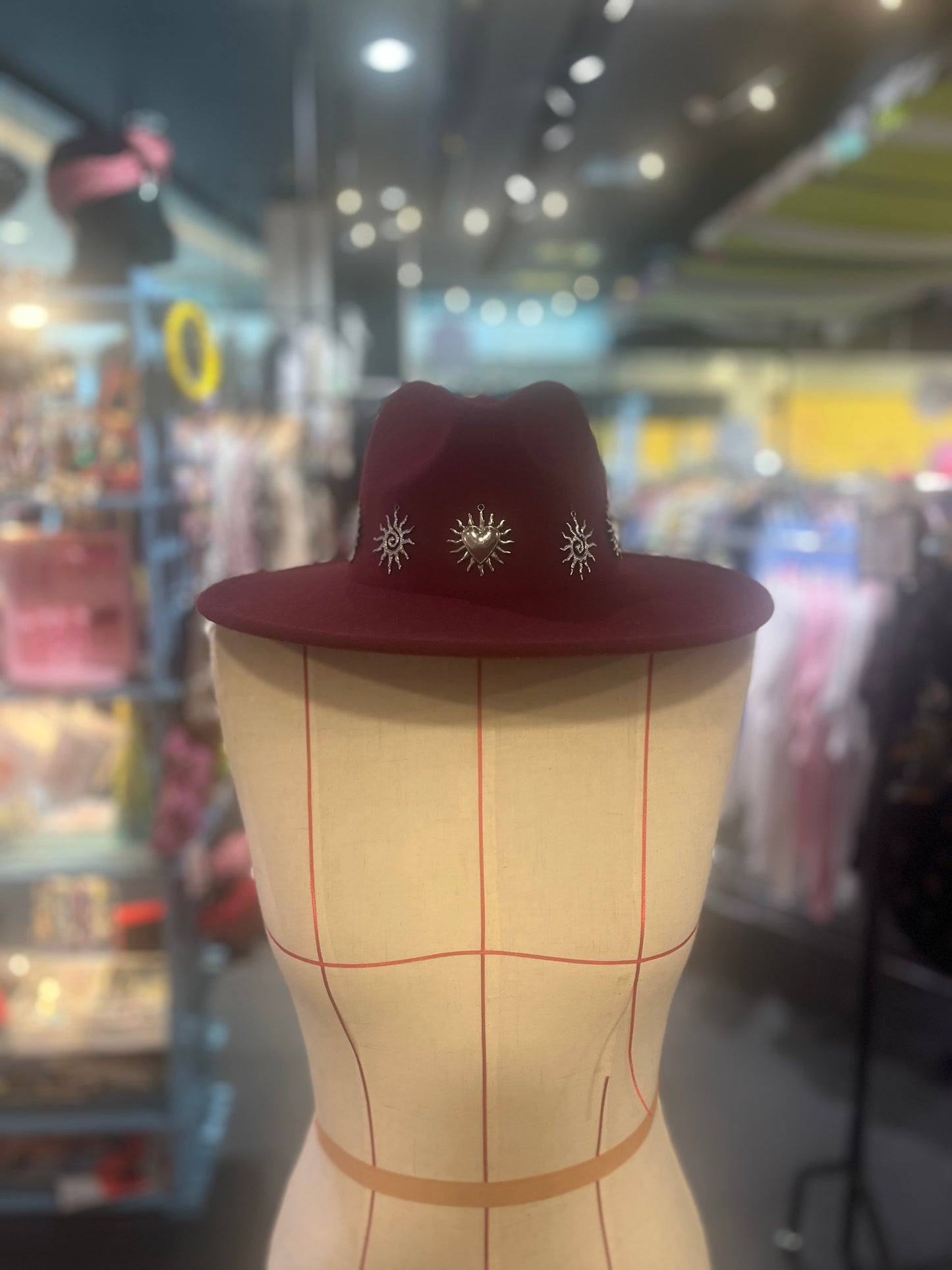 Solaris Burgundy Sun Fedora