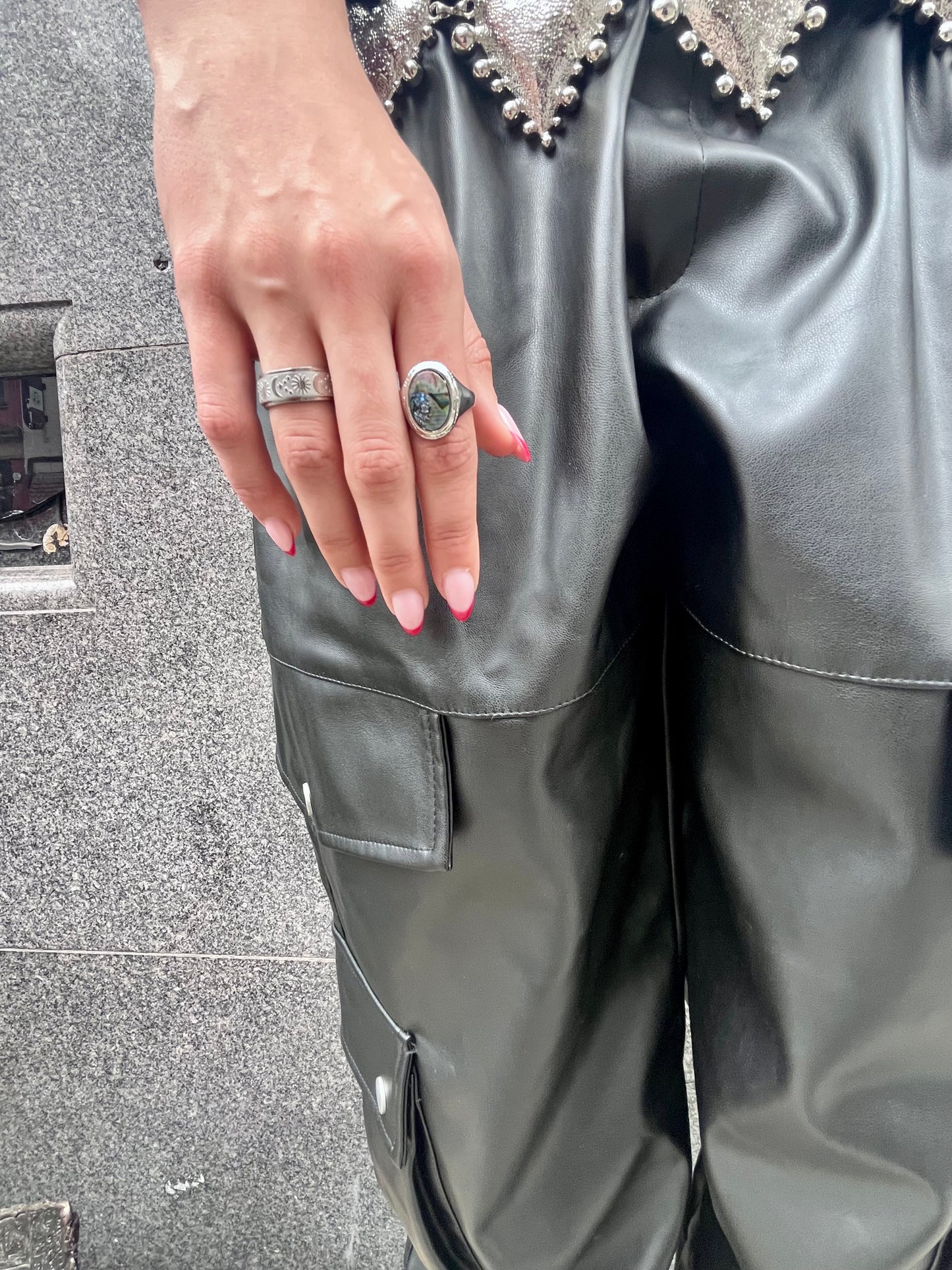 Sun Moon Stars Spinner Ring – Silver