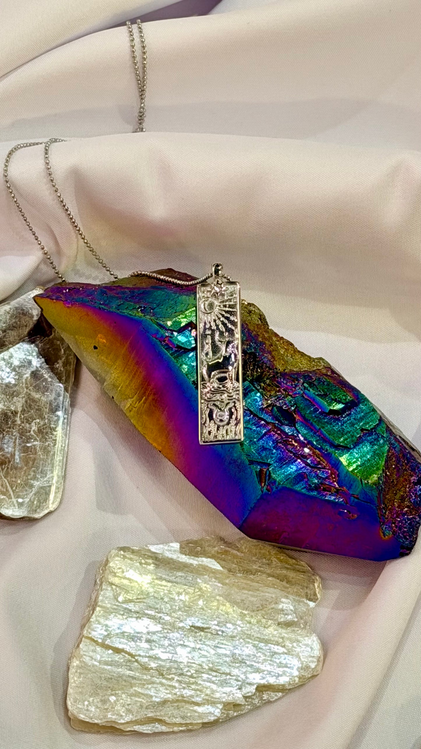 Taurus Zodiac Amulet Necklace Silver Waterproof Stainless Steel