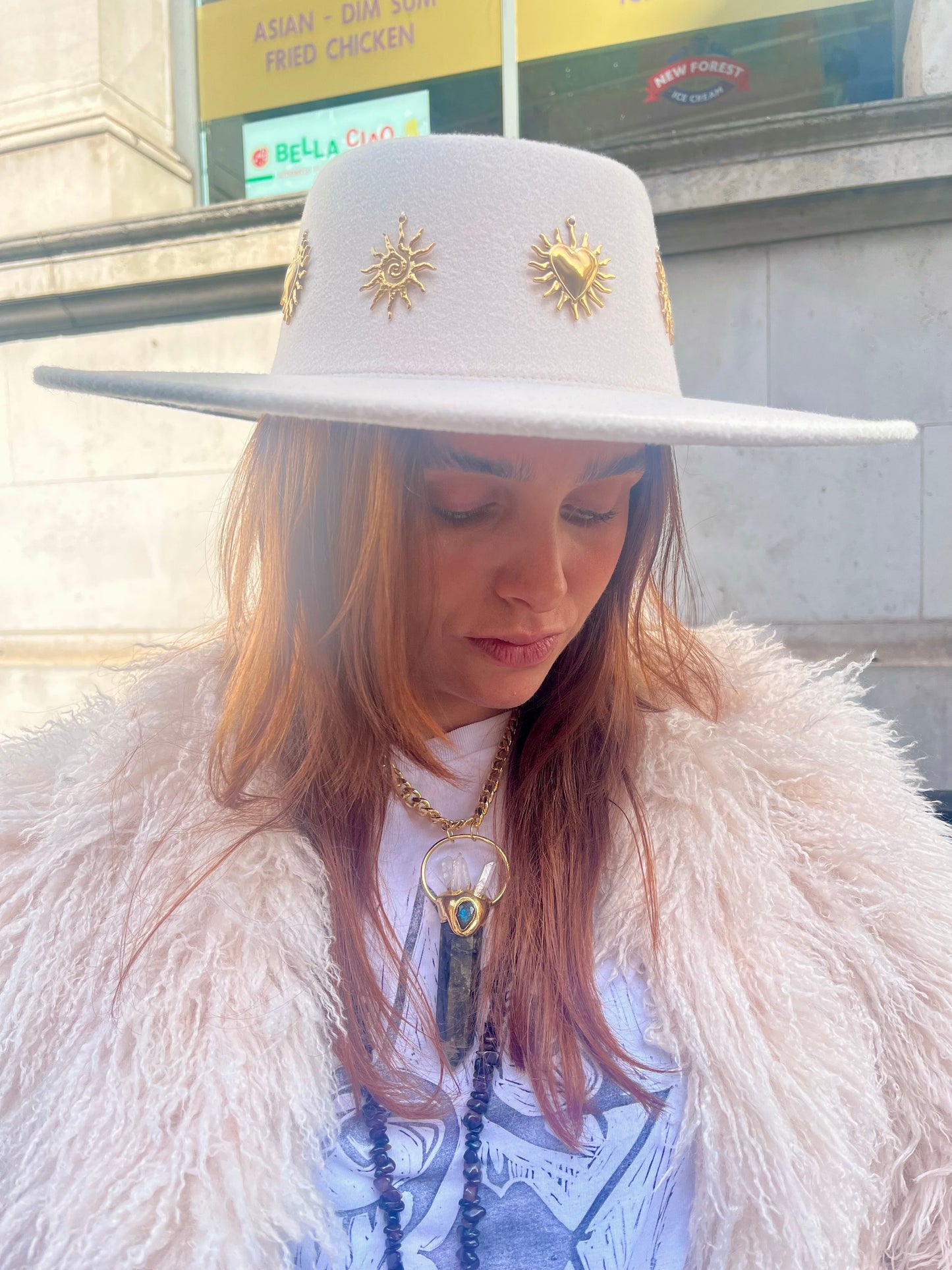 Solaris Charm Adjustable Cream Western Hat
