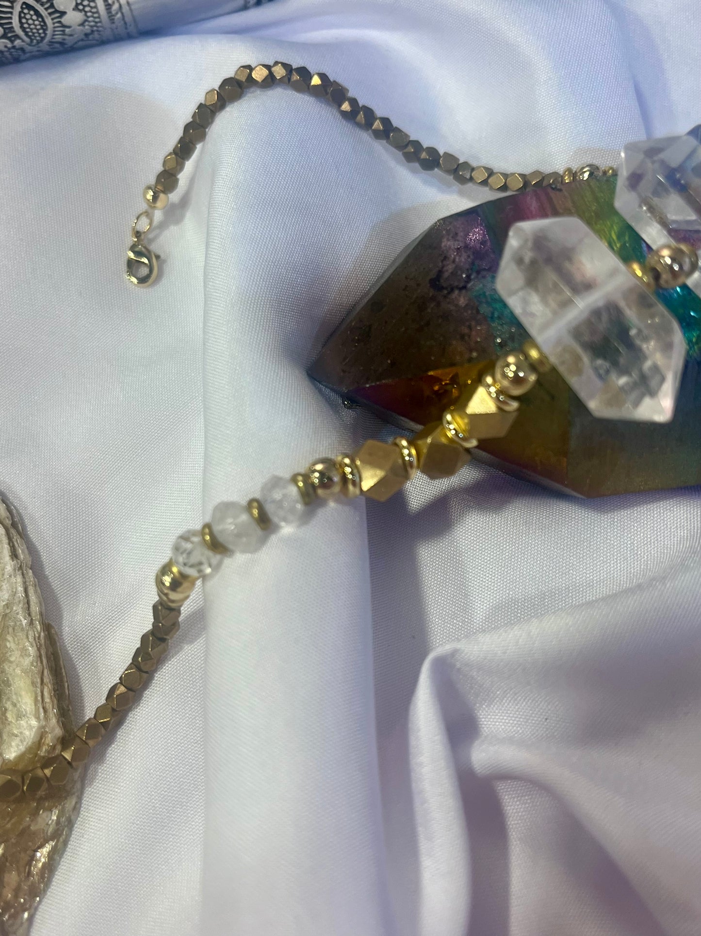 Clear Quartz Power Statement Necklace Energy Amplifying