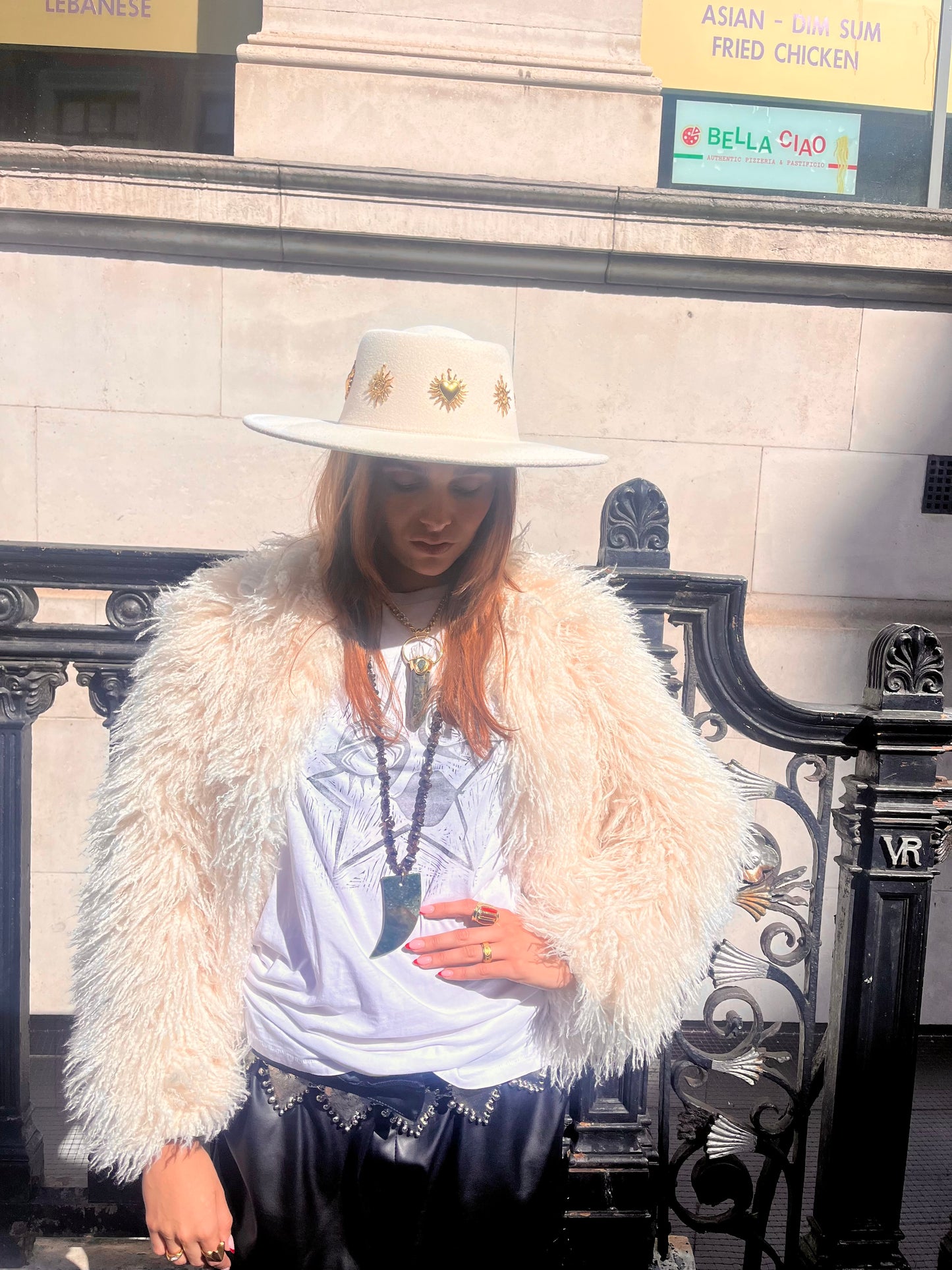 Solaris Charm Adjustable Cream Western Hat