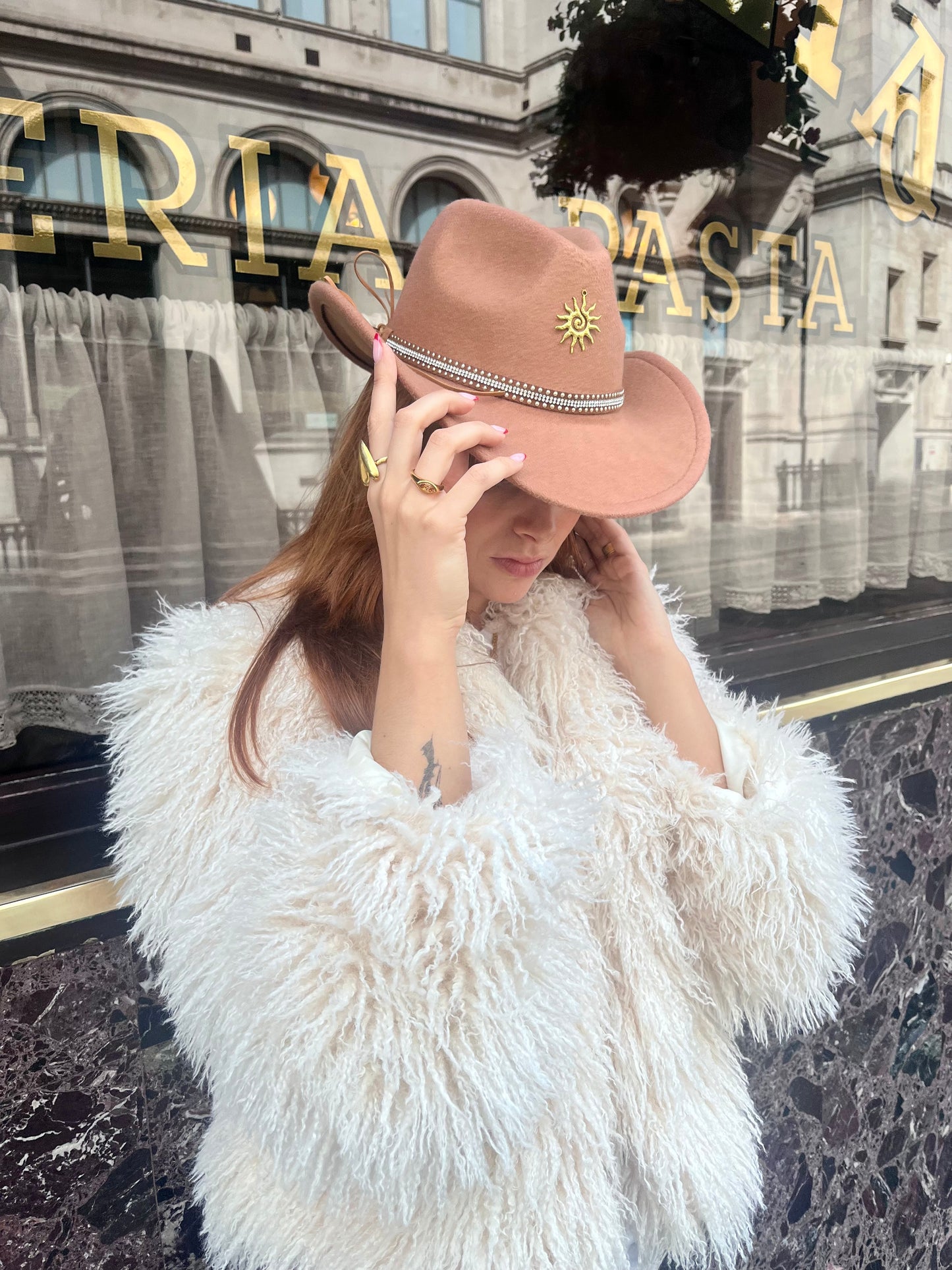 Tan Desert Dancer Cowboy Hat – Crystal Charm Trim