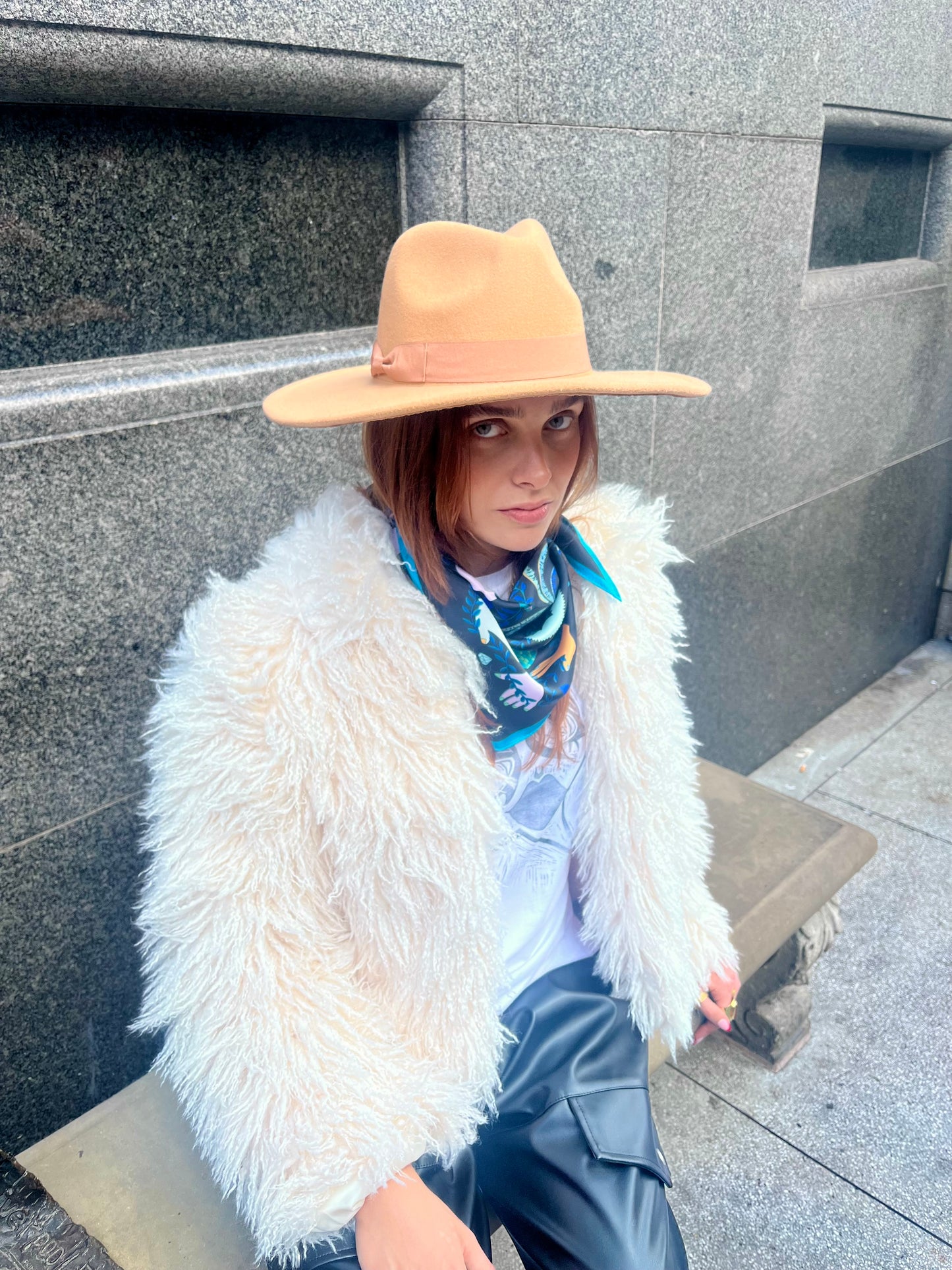 Sandstone Wide Brim Fedora – Moon Coven Emblem