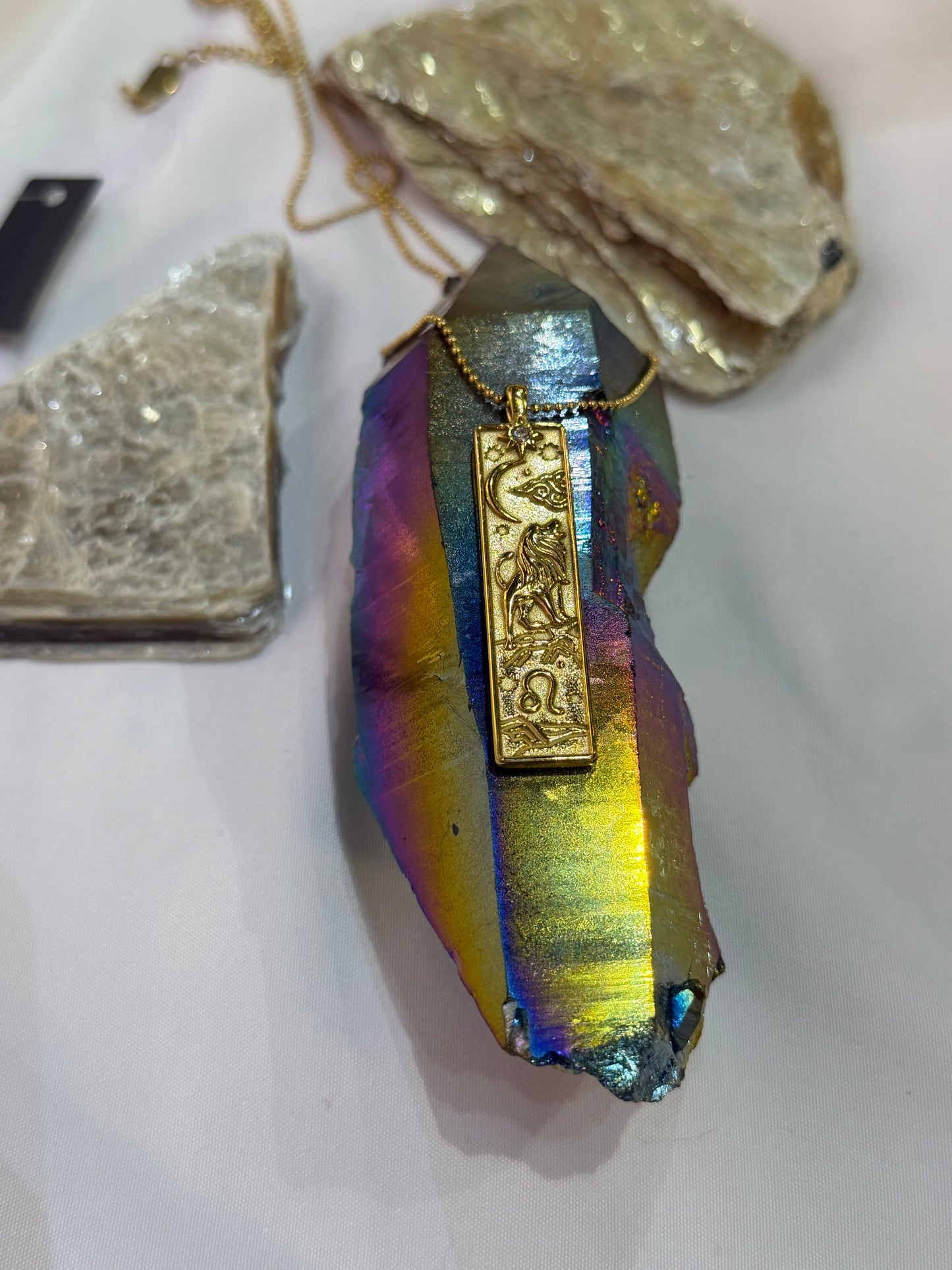 Leo Zodiac Amulet Necklace Gold & Silver Waterproof Stainless Steel