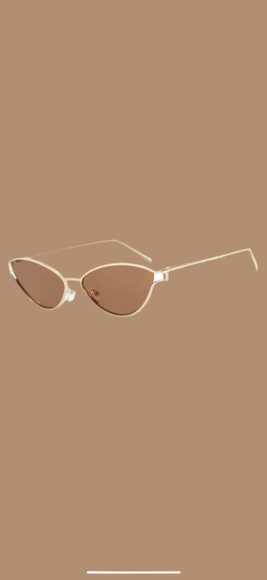 Roxy Gold Rim Cat Eye Sunglasses – Brown Lenses