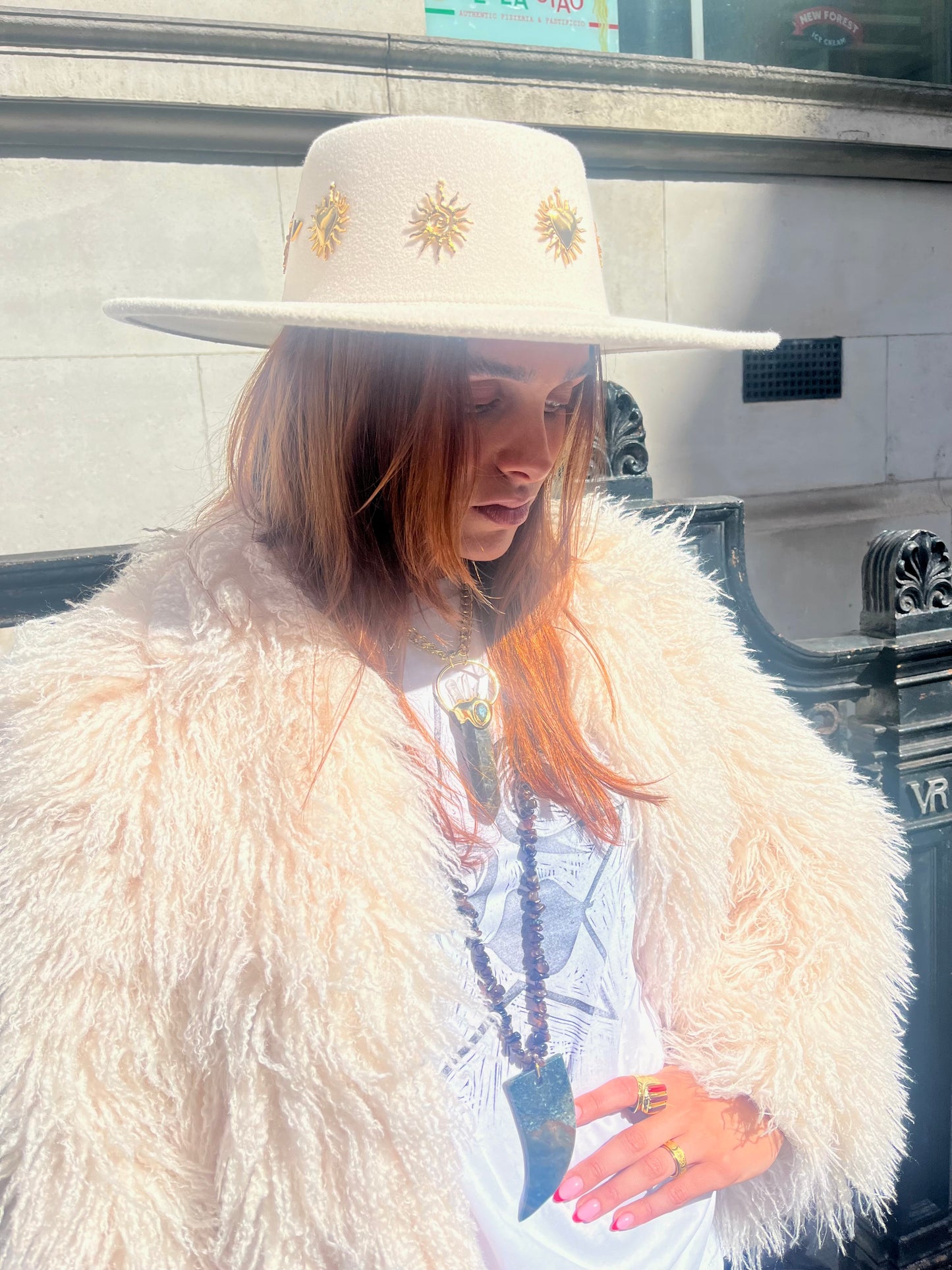 Solaris Charm Adjustable Cream Western Hat