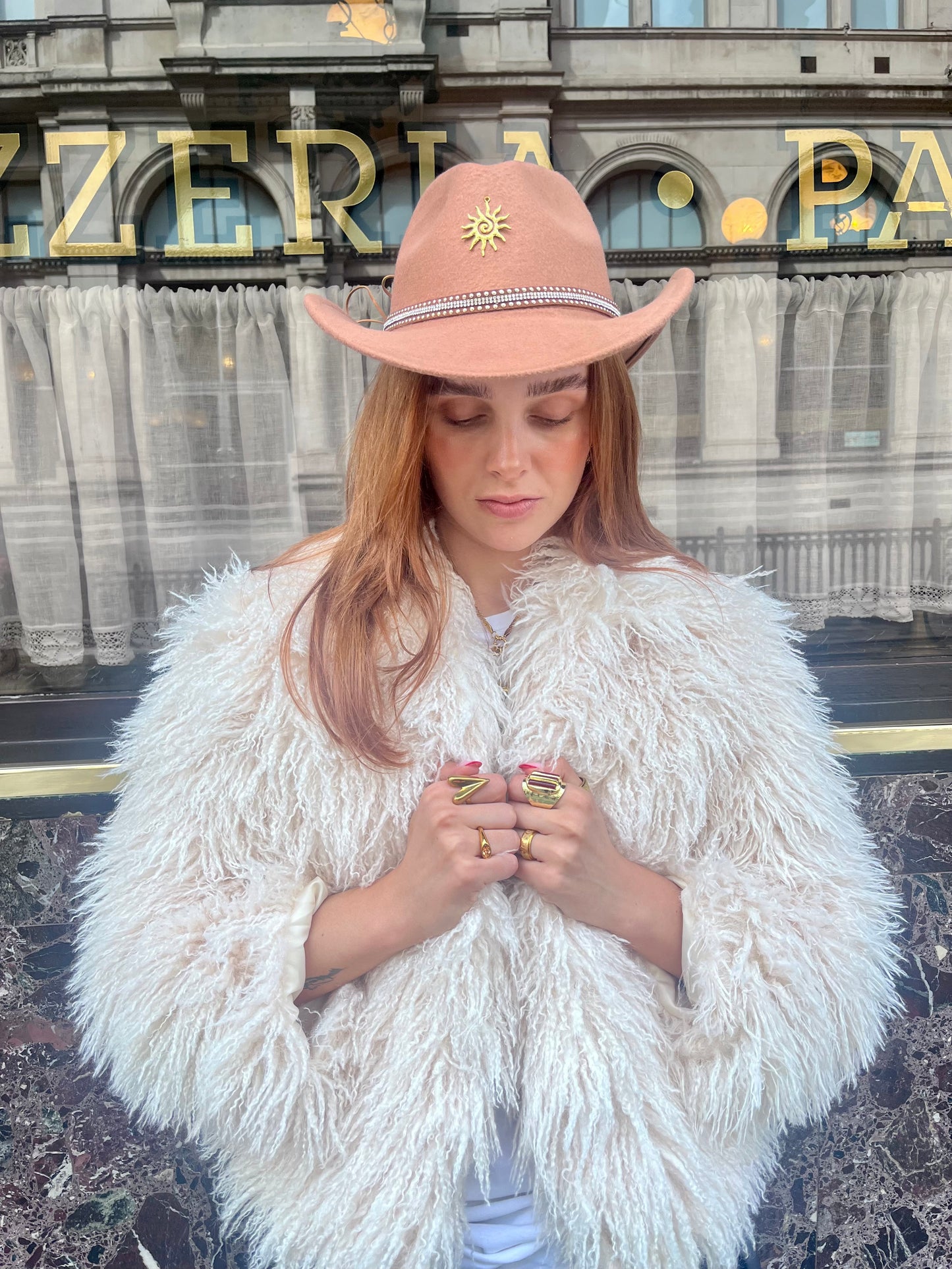 Tan Desert Dancer Cowboy Hat – Crystal Charm Trim