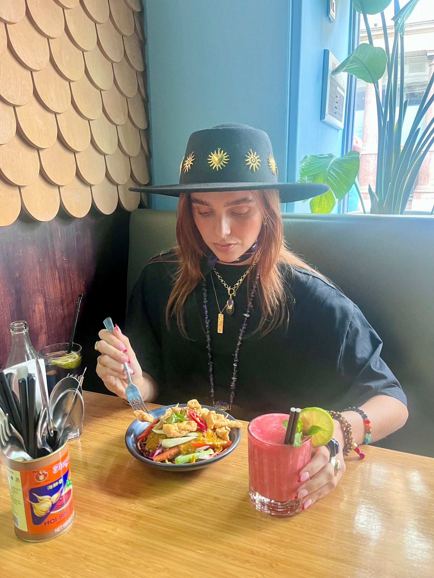 Solaris Charm Adjustable Black Western Hat