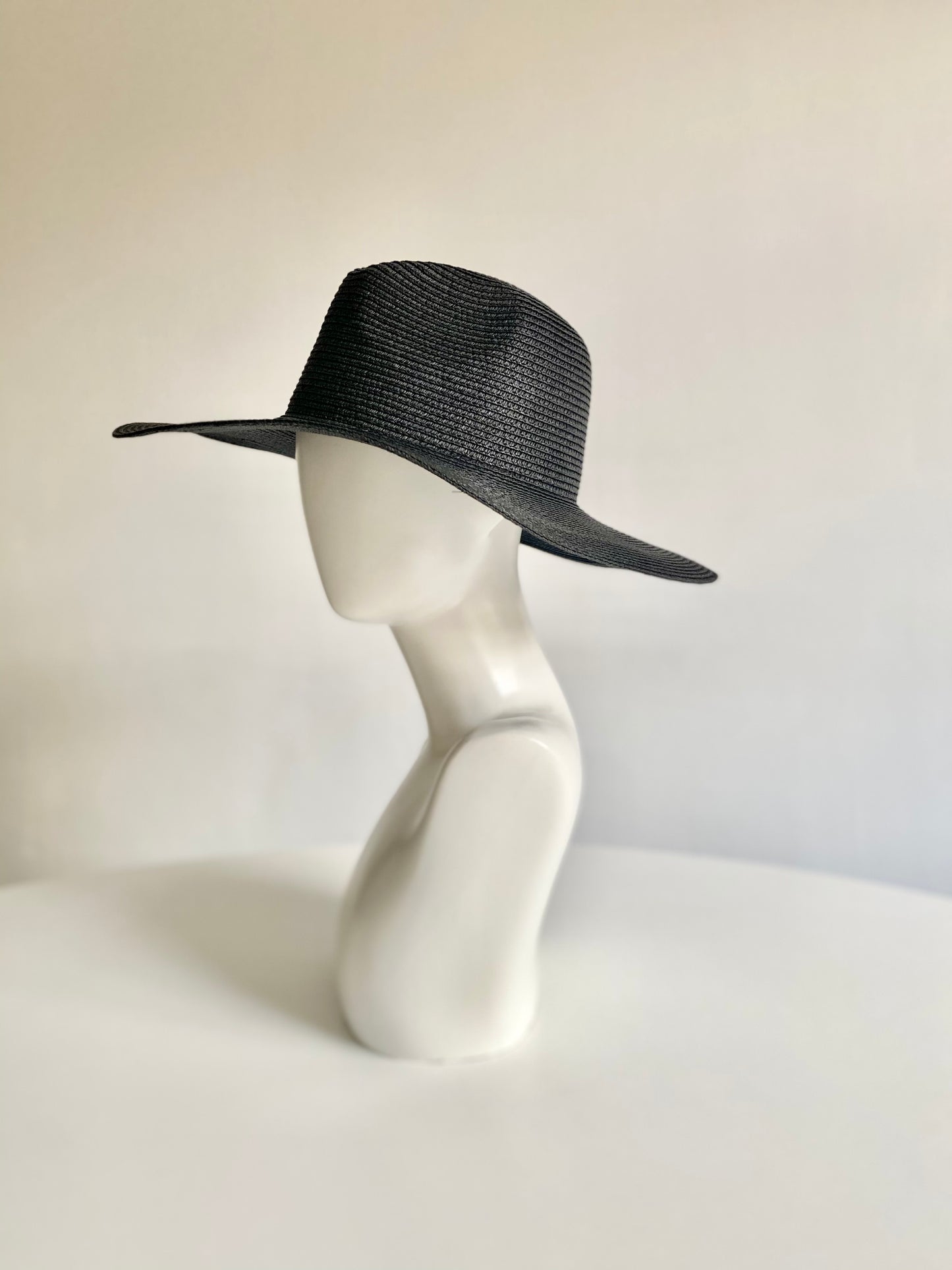 Summer Basics Wide Brim Fedora – Black
