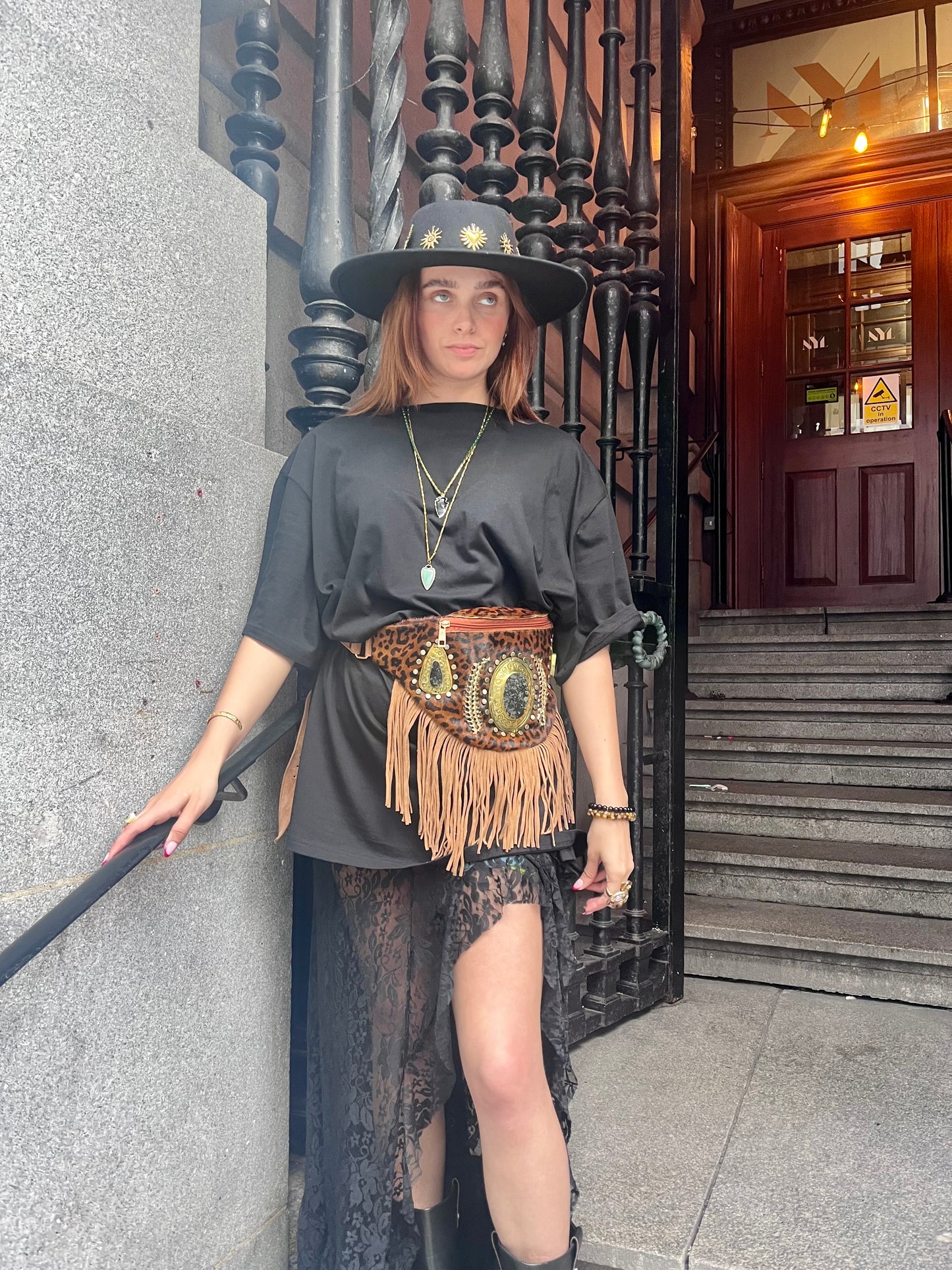 Solaris Charm Adjustable Black Western Hat