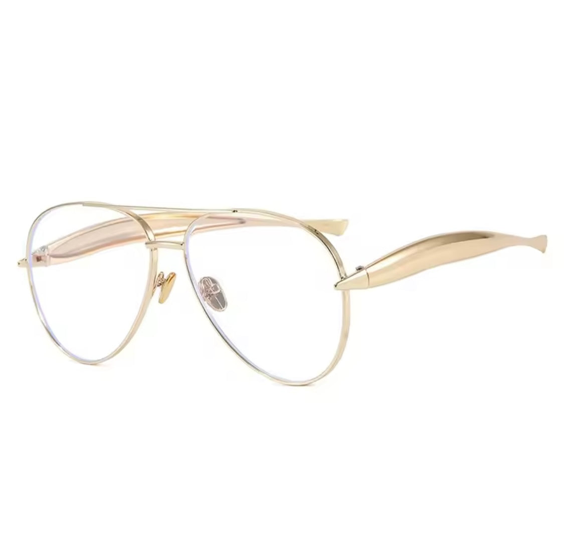 60s Oversized Anti Blue Light Glasses – Grey