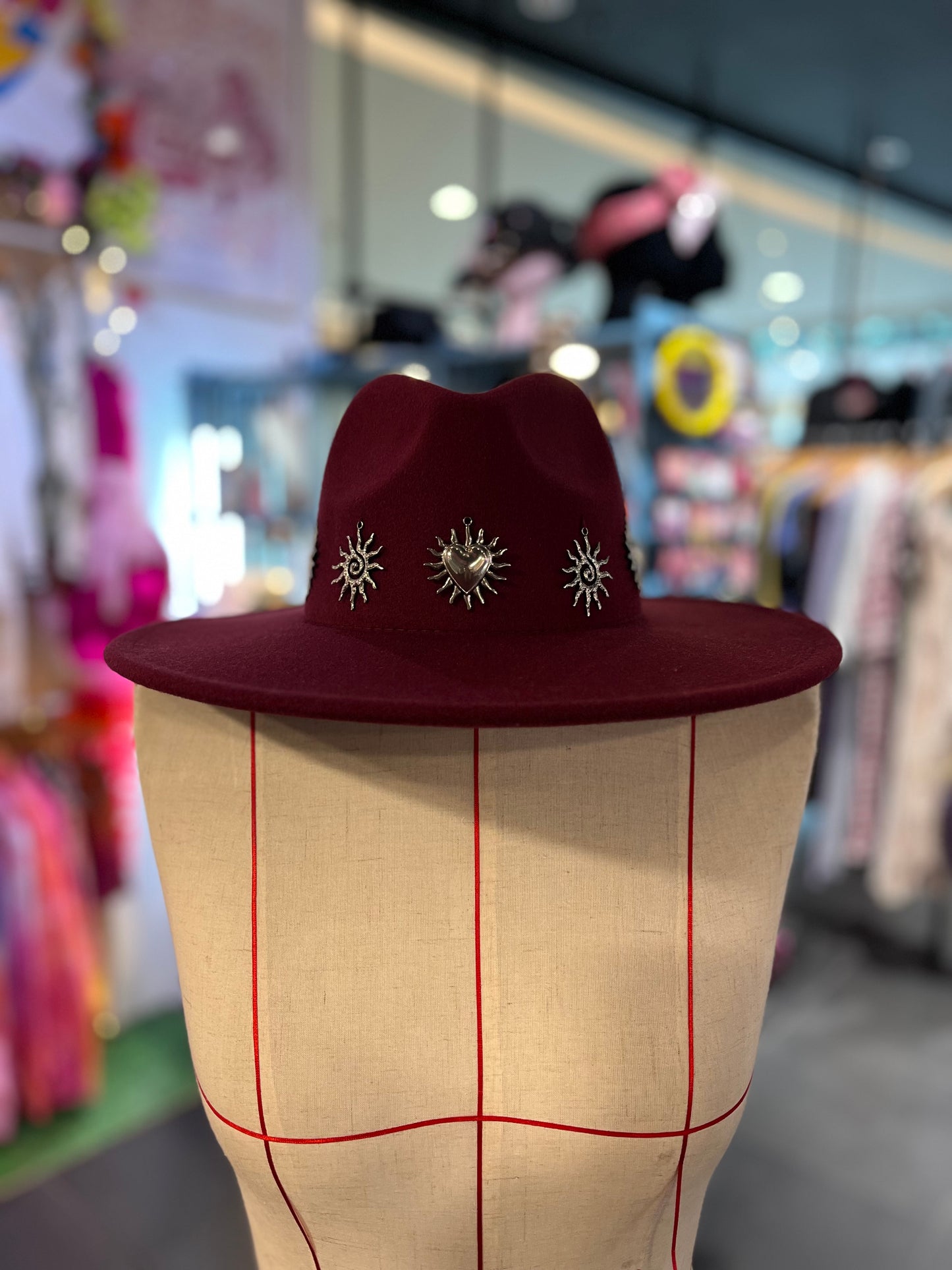 Solaris Burgundy Sun Fedora