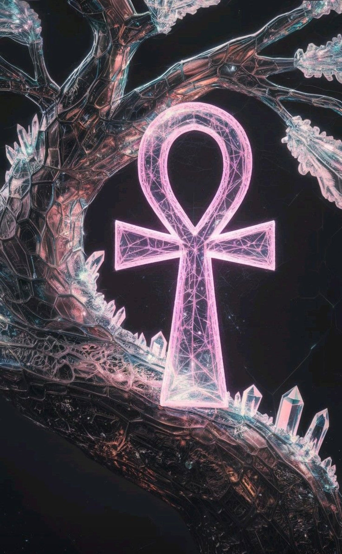 Amethyst Ankh Amulet Necklace – Ancient Egyptian Protection & Spiritual Power