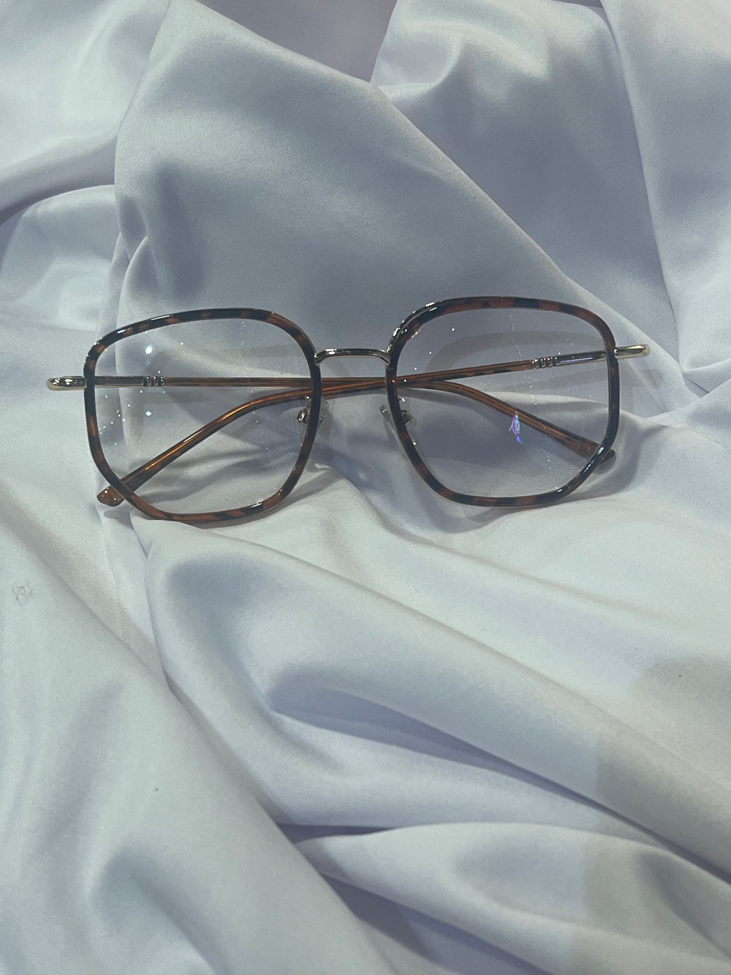 Tortoiseshell Square Anti Blue Light Glasses