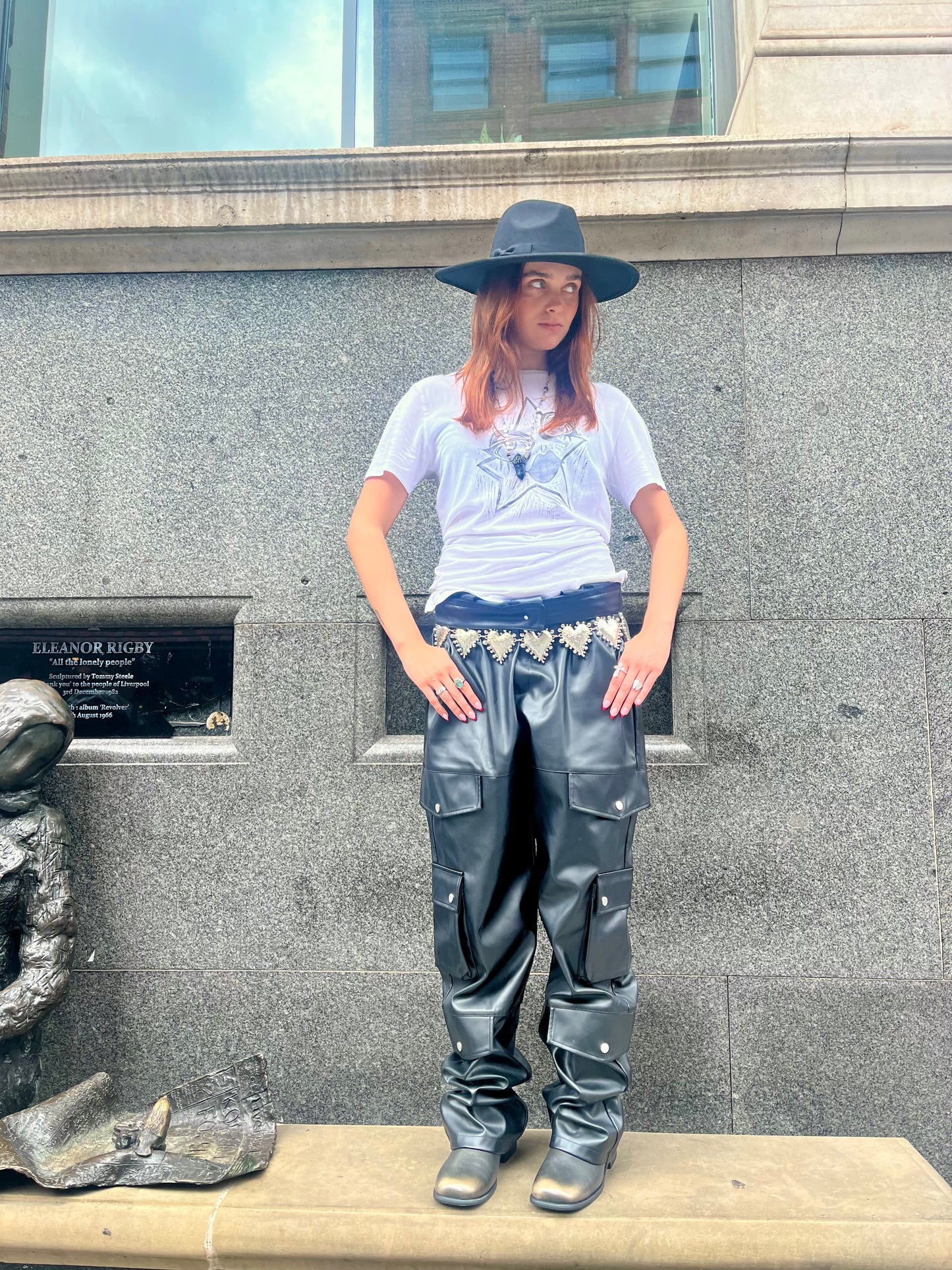 Silver Heart Statement Chain Belt