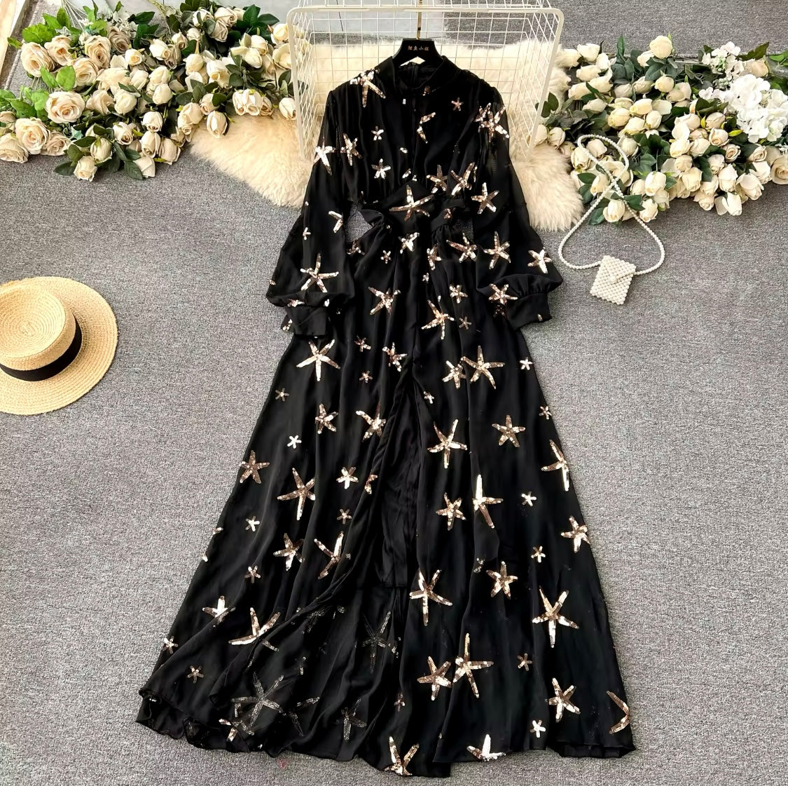 Stellar star bronze sequin dress The Moon Coven Stellar star bronze sequin dress The Moon Coven