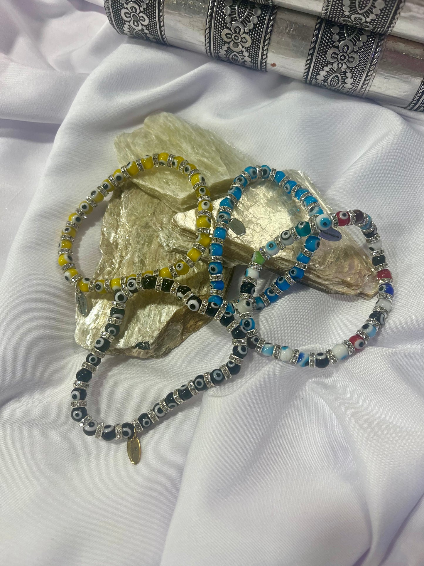 Yellow Evil Eye Protection Bracelet – Joy, Positivity & Abundance