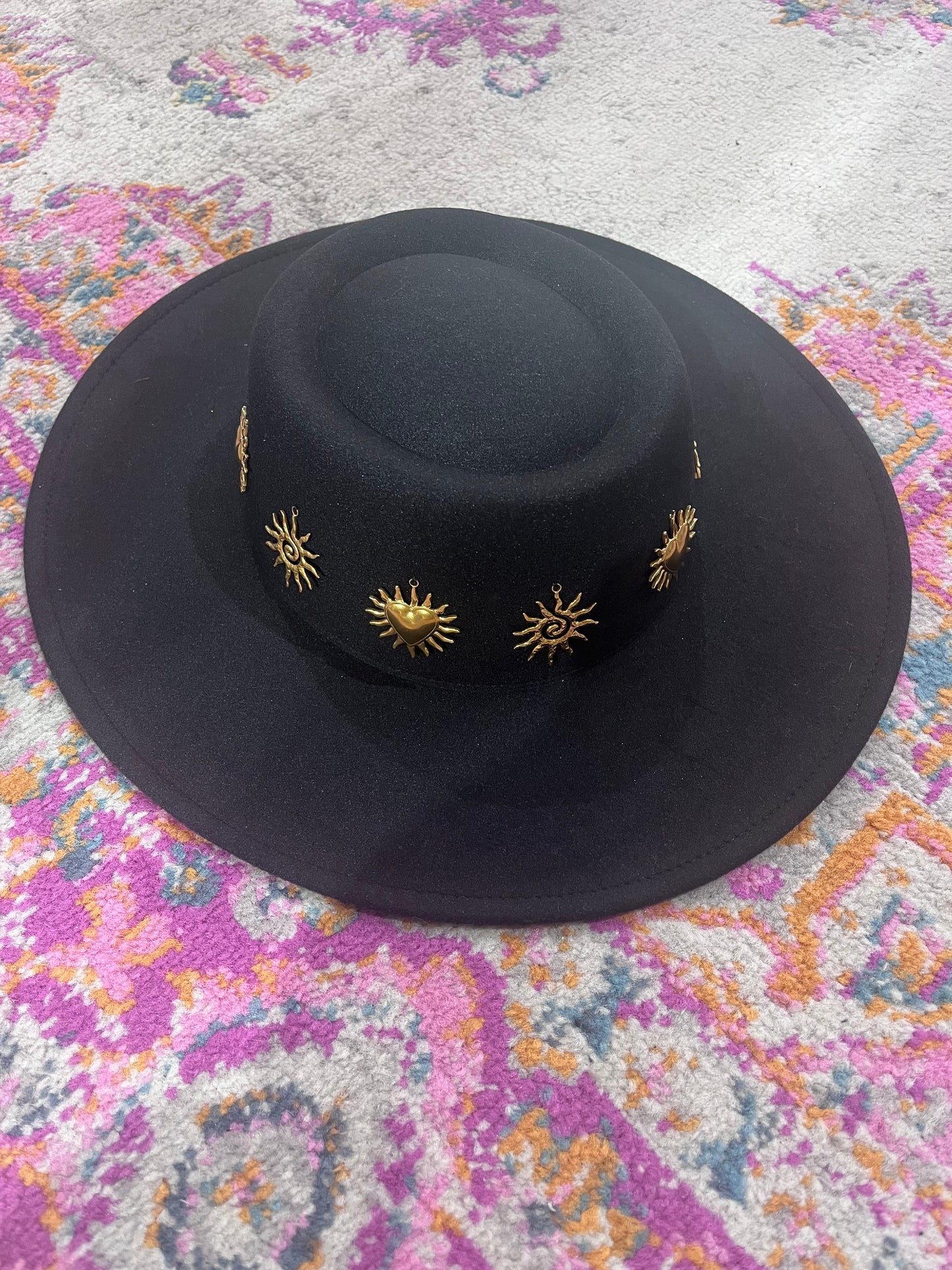 Solaris Charm Adjustable Black Western Hat