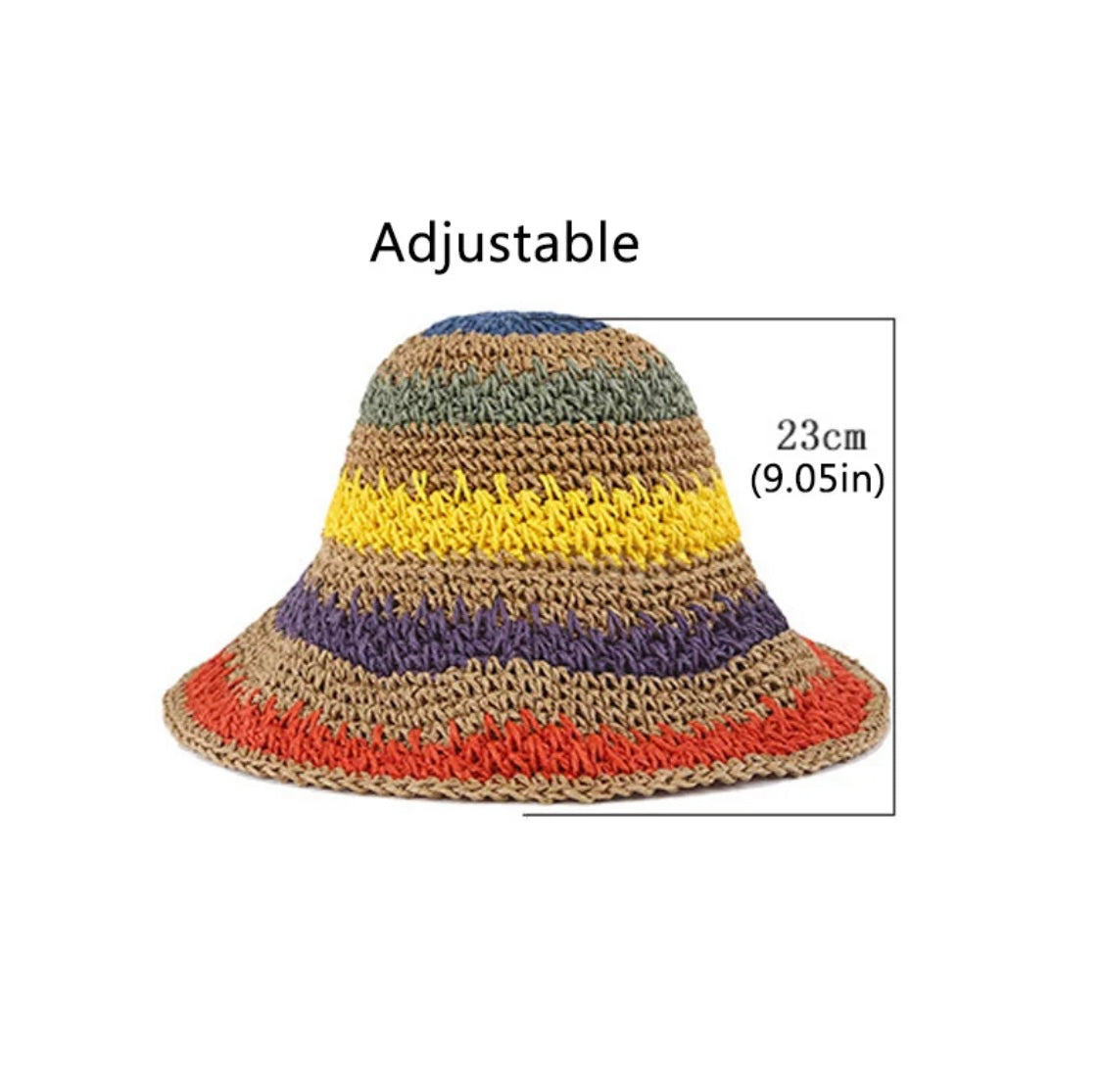 Maui Striped Straw Bucket Hat